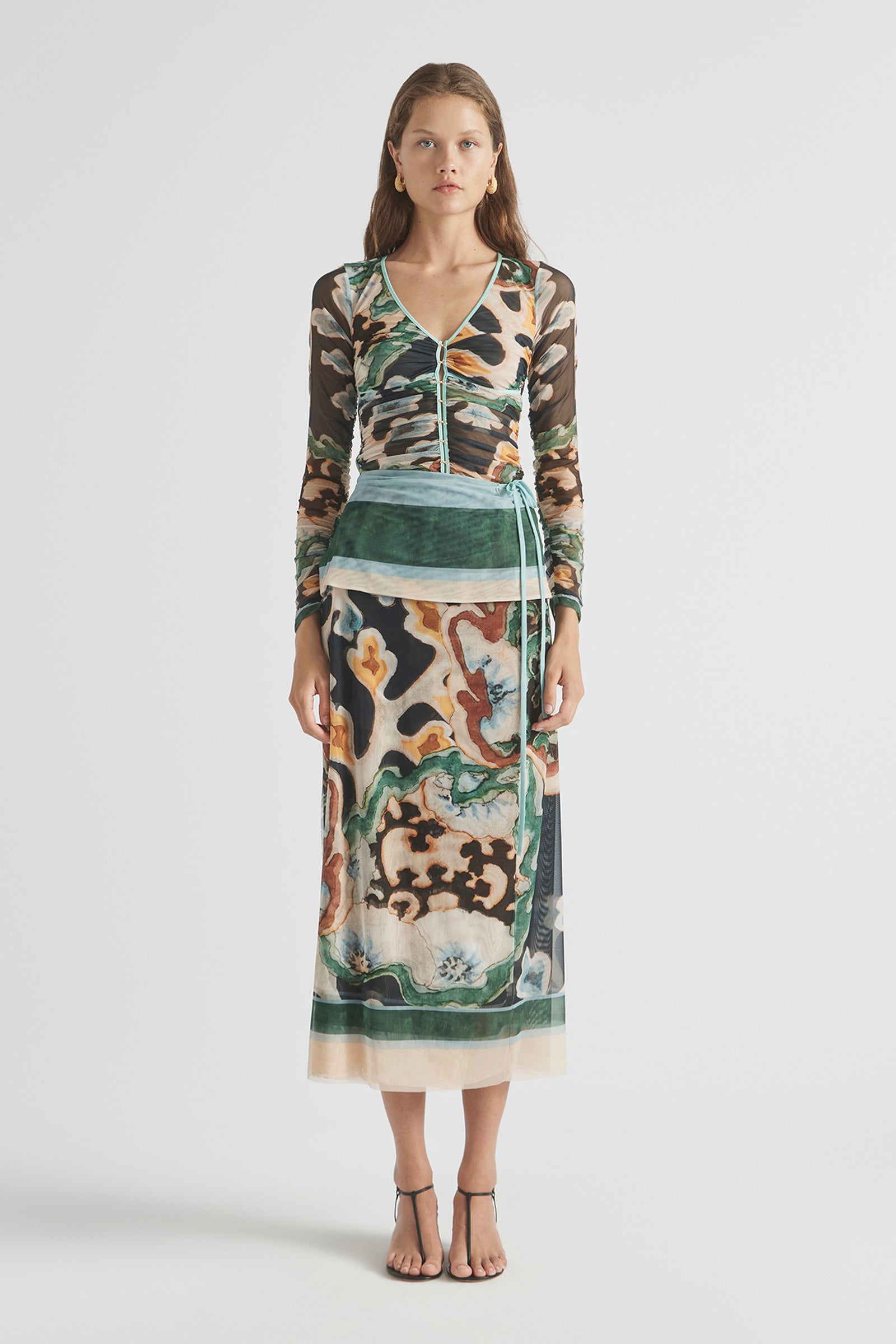 ODIE MESH WRAP SKIRT