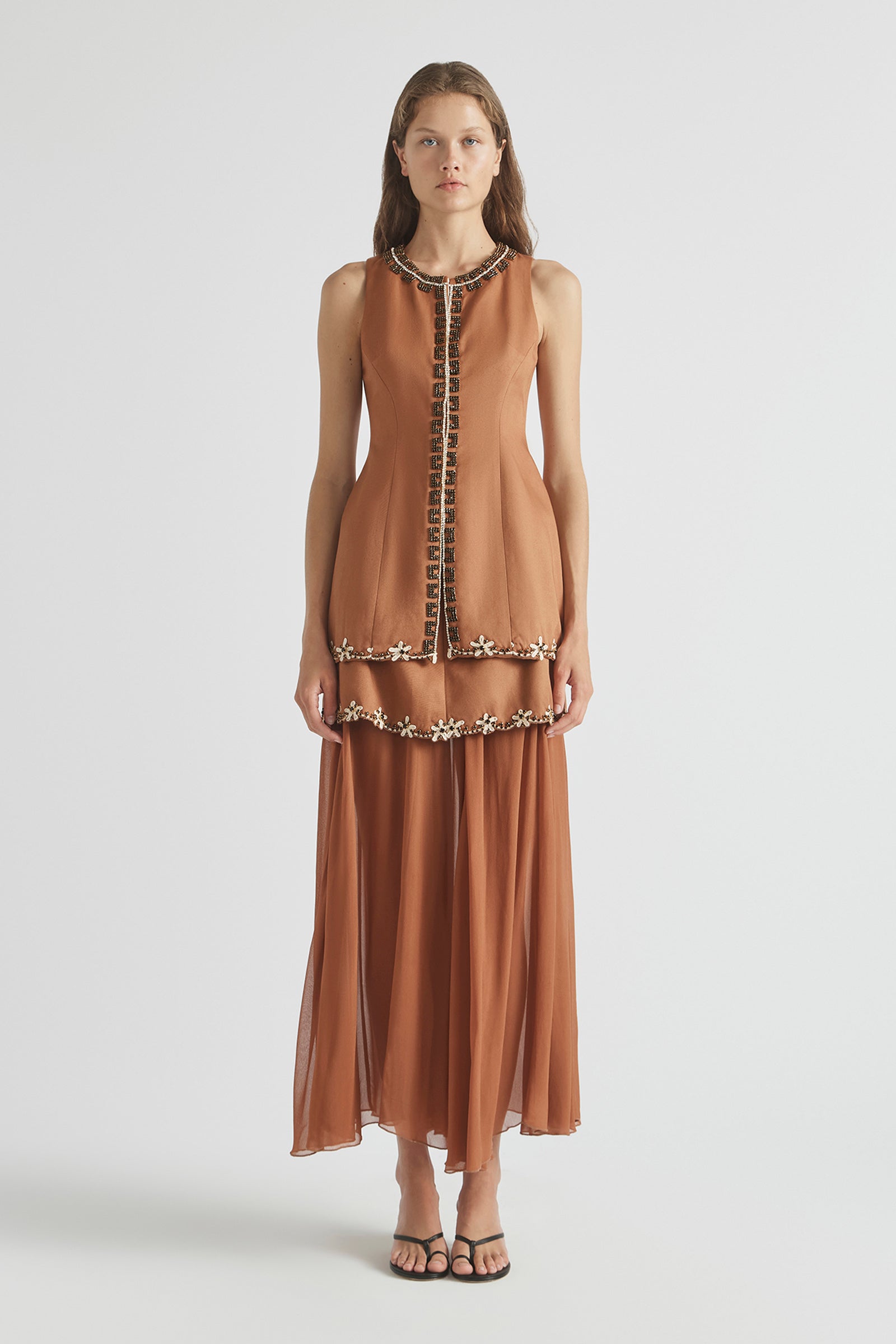 STARLIGHT SLEEVELESS TAILORED TUNIC