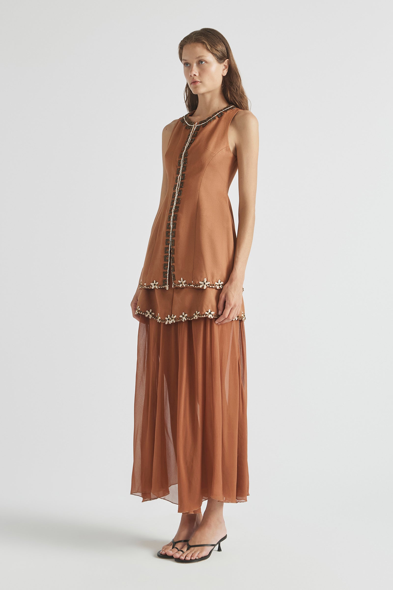 STARLIGHT SLEEVELESS TAILORED TUNIC