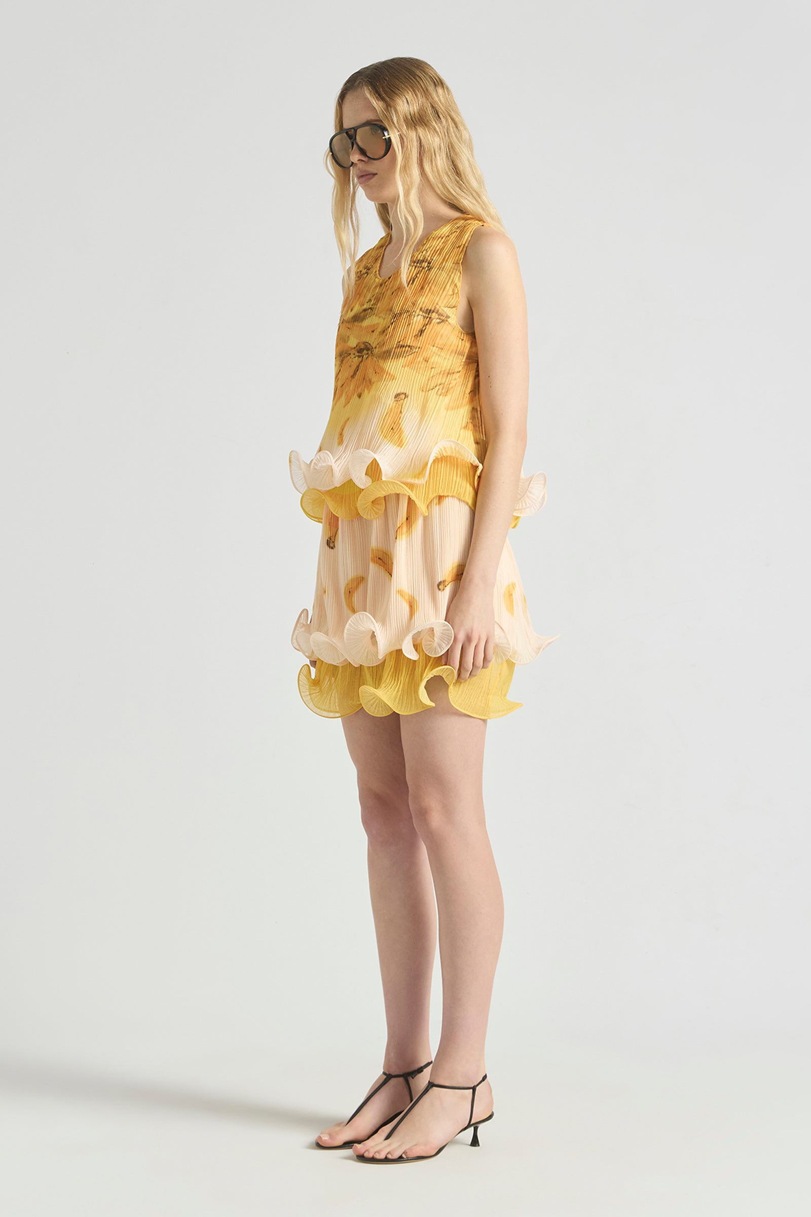 BATHERS FLUTED PLEAT MINI SKIRT