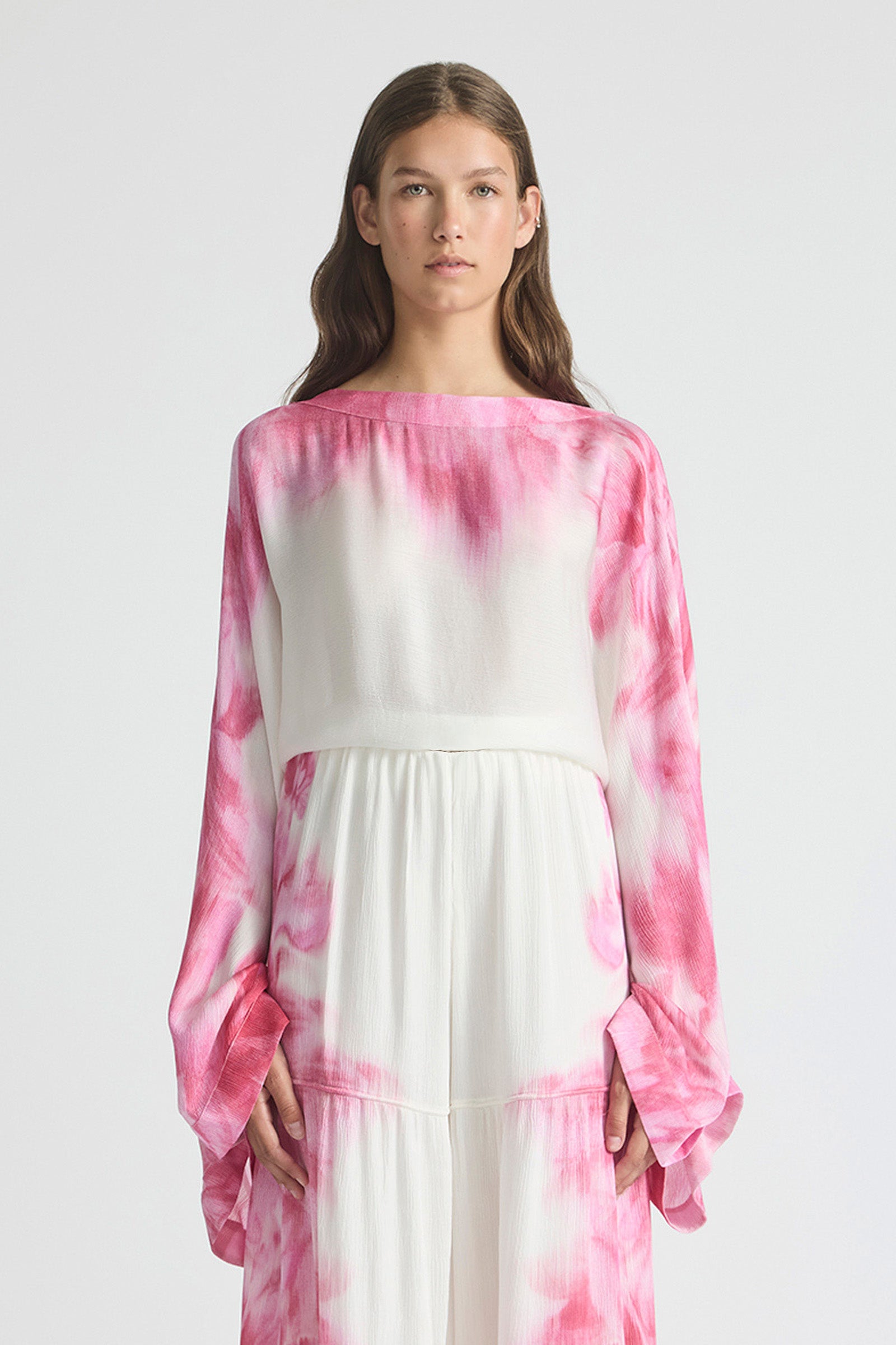 GLASSHOUSE LONG SLEEVE CROP BLOUSE