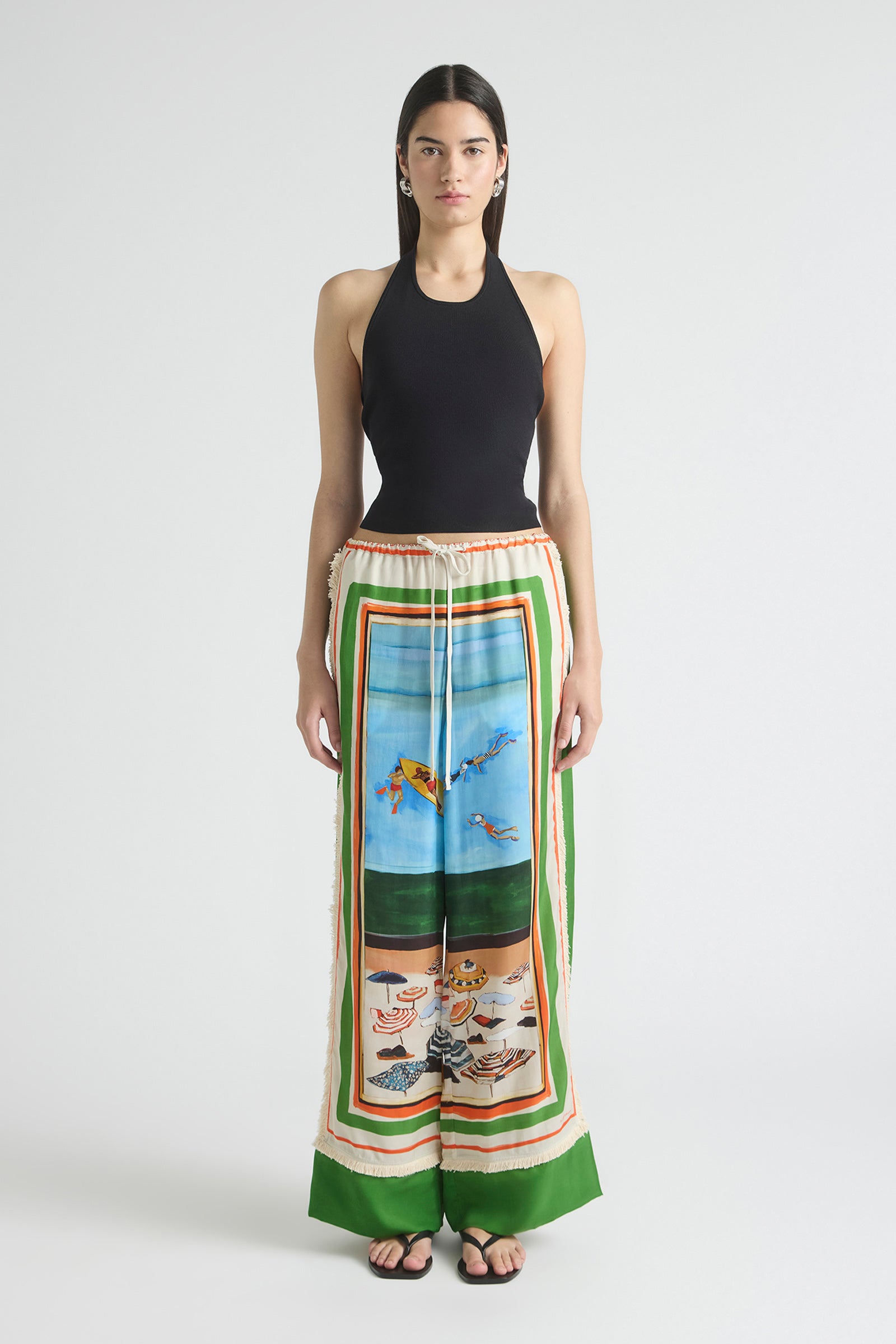 RIPPLE EFFECT FRINGE DETAIL PANT