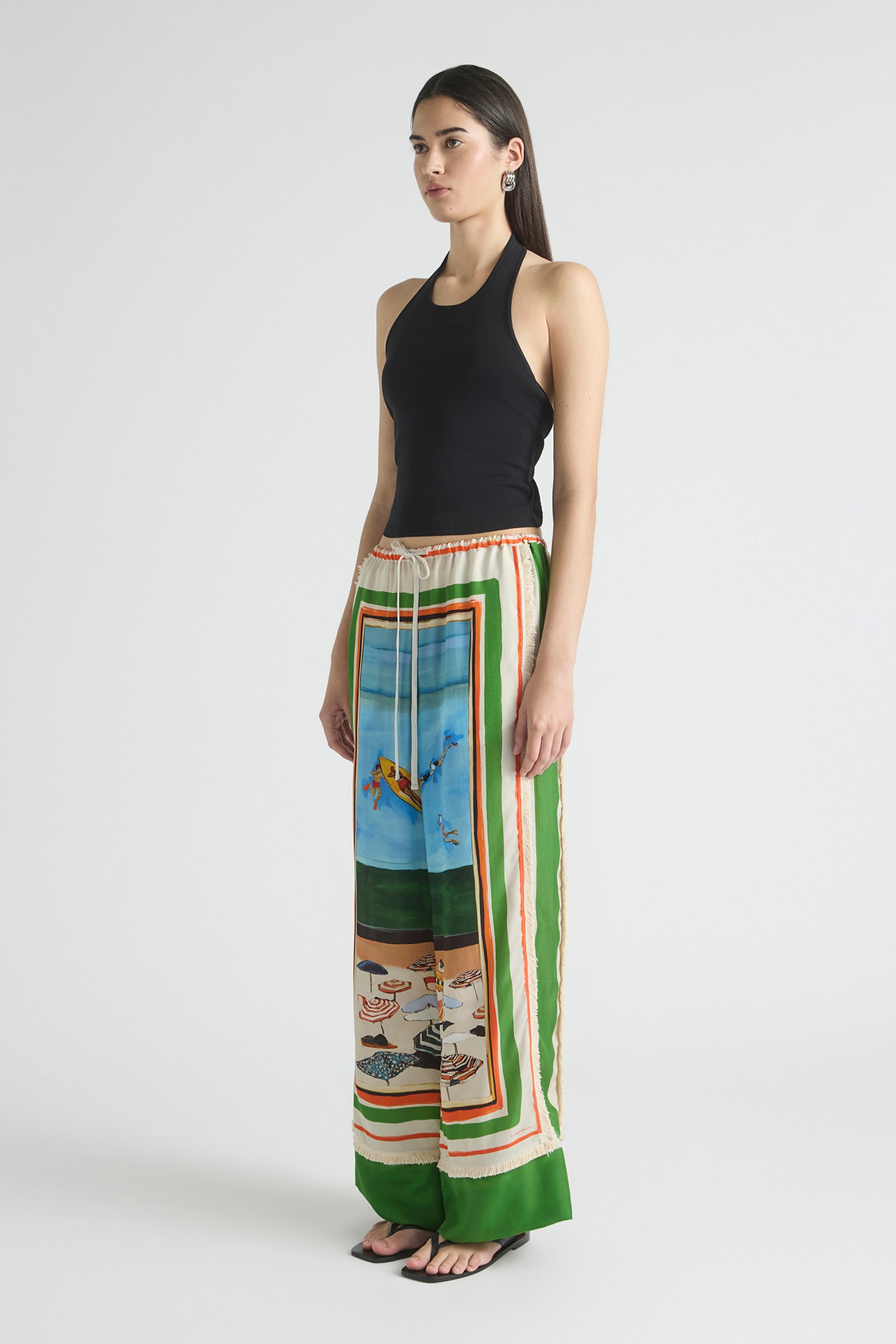 RIPPLE EFFECT FRINGE DETAIL PANT