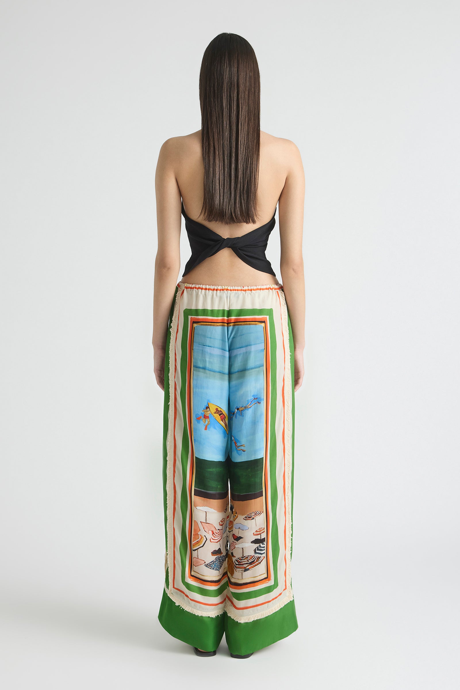 RIPPLE EFFECT FRINGE DETAIL PANT