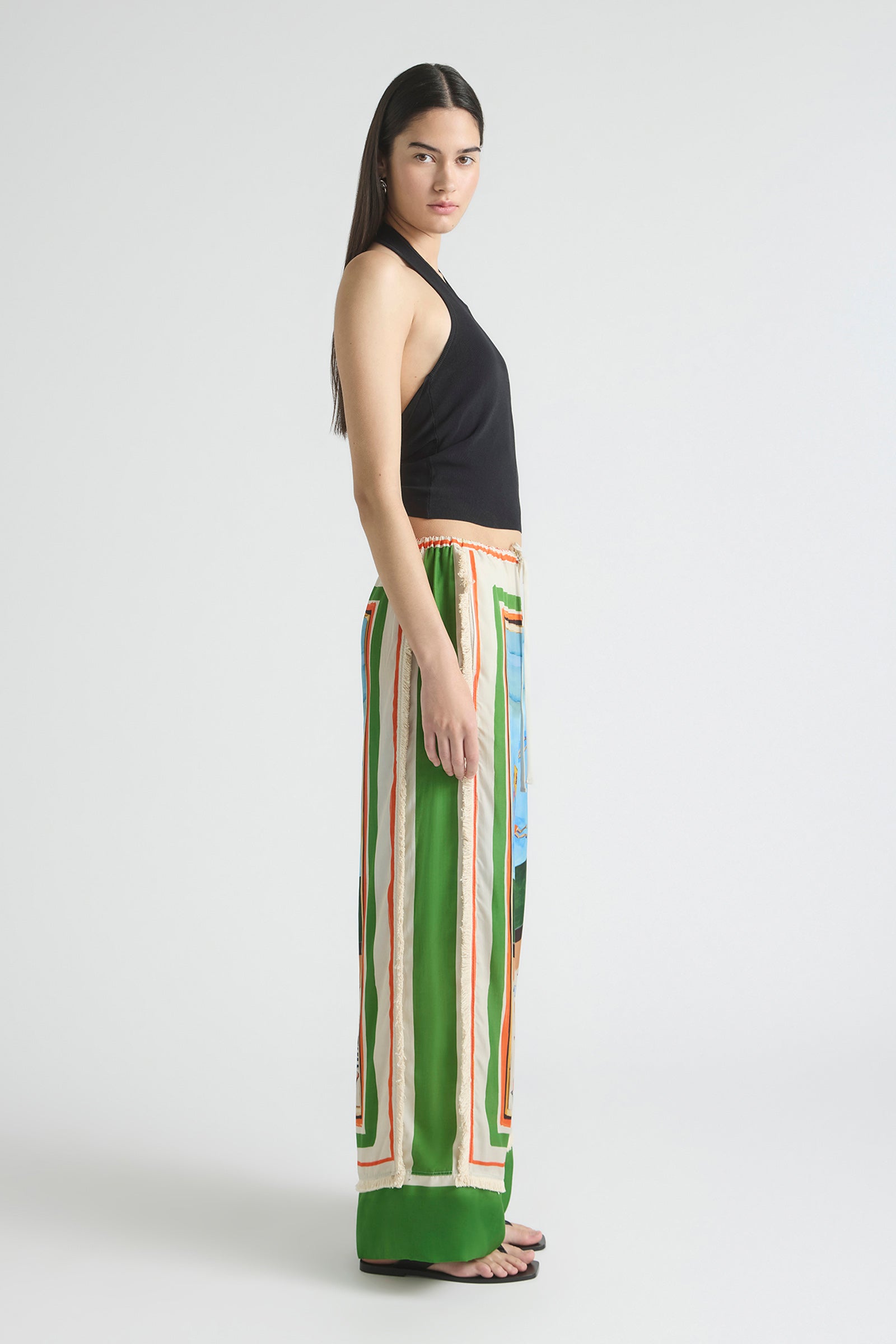 RIPPLE EFFECT FRINGE DETAIL PANT