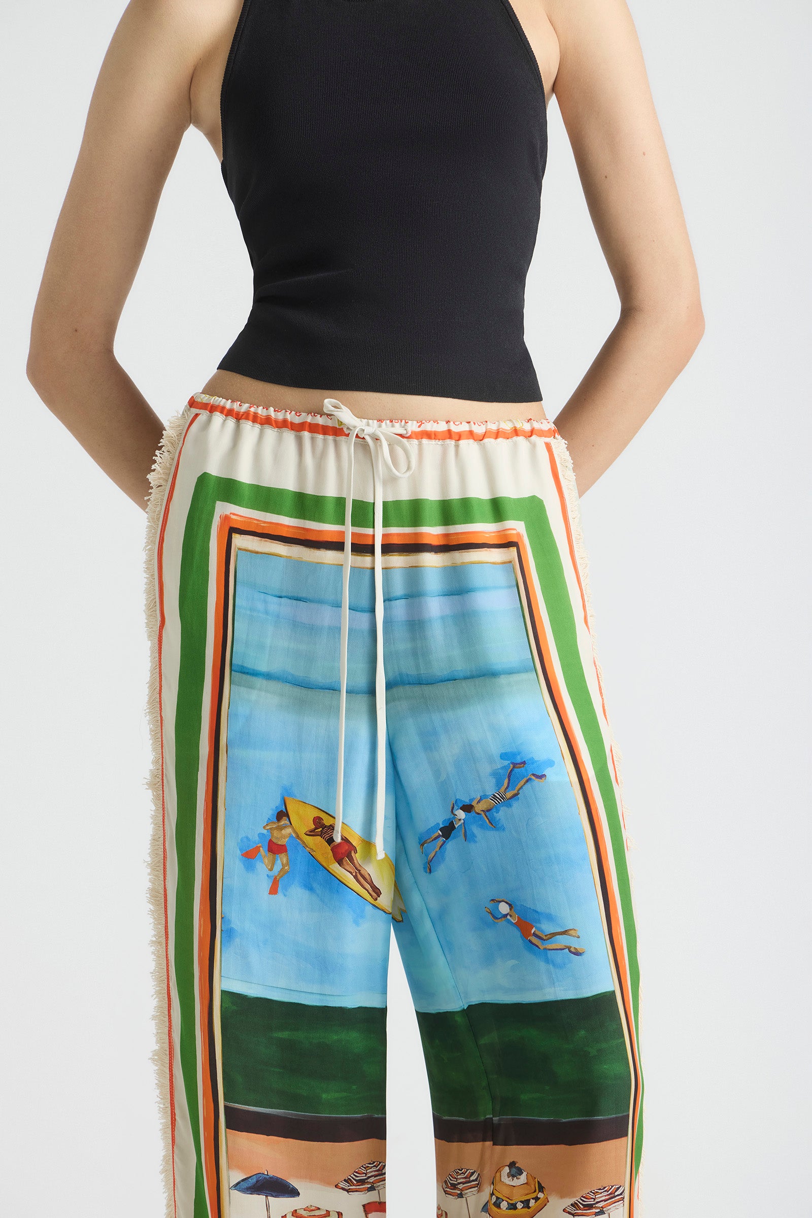 RIPPLE EFFECT FRINGE DETAIL PANT