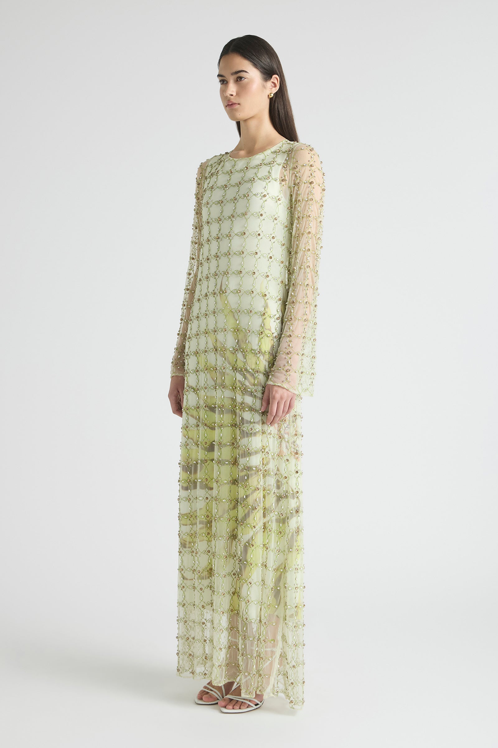 FREEFALL NETTED OVERLAY GOWN