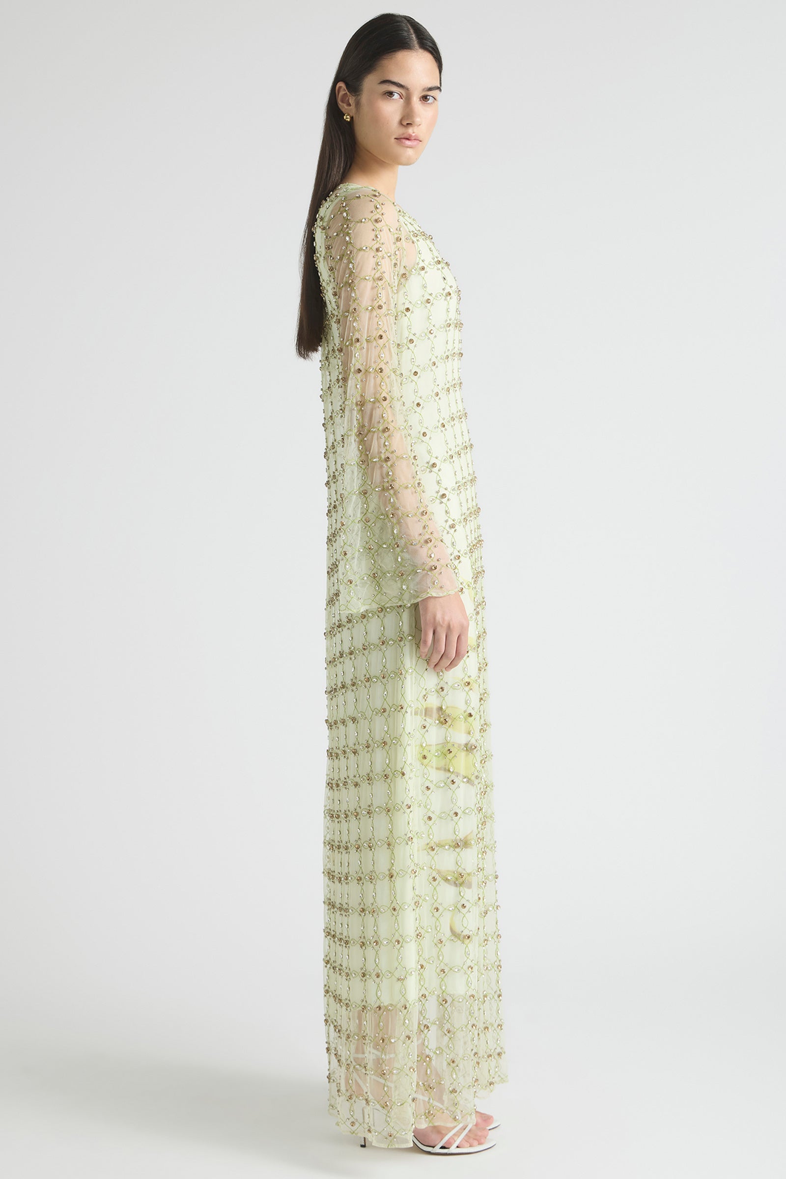 FREEFALL NETTED OVERLAY GOWN