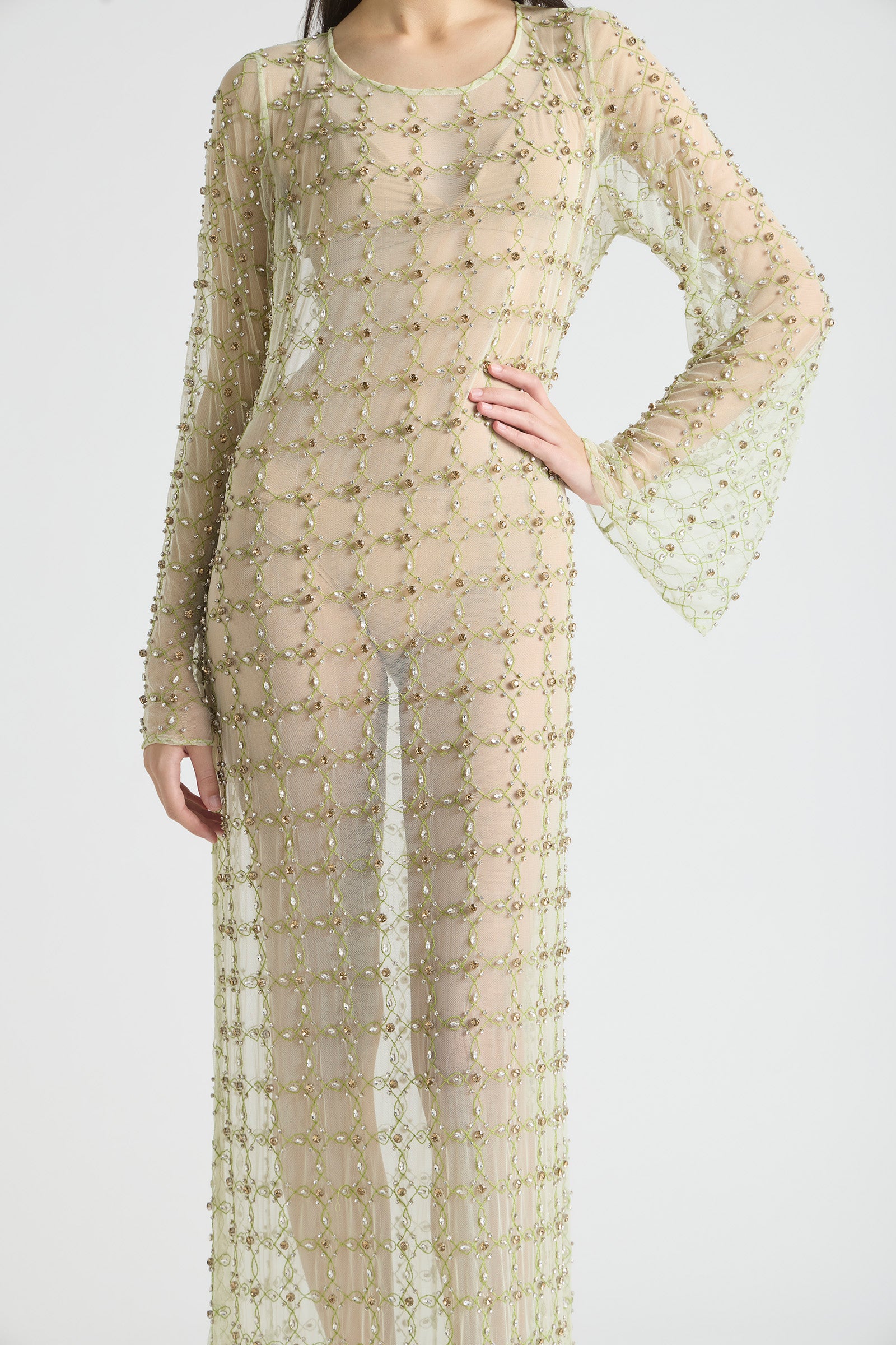 FREEFALL NETTED OVERLAY GOWN