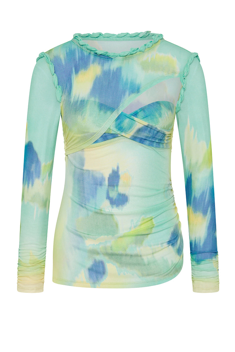 HEARTBEATS TWIST MESH TOP