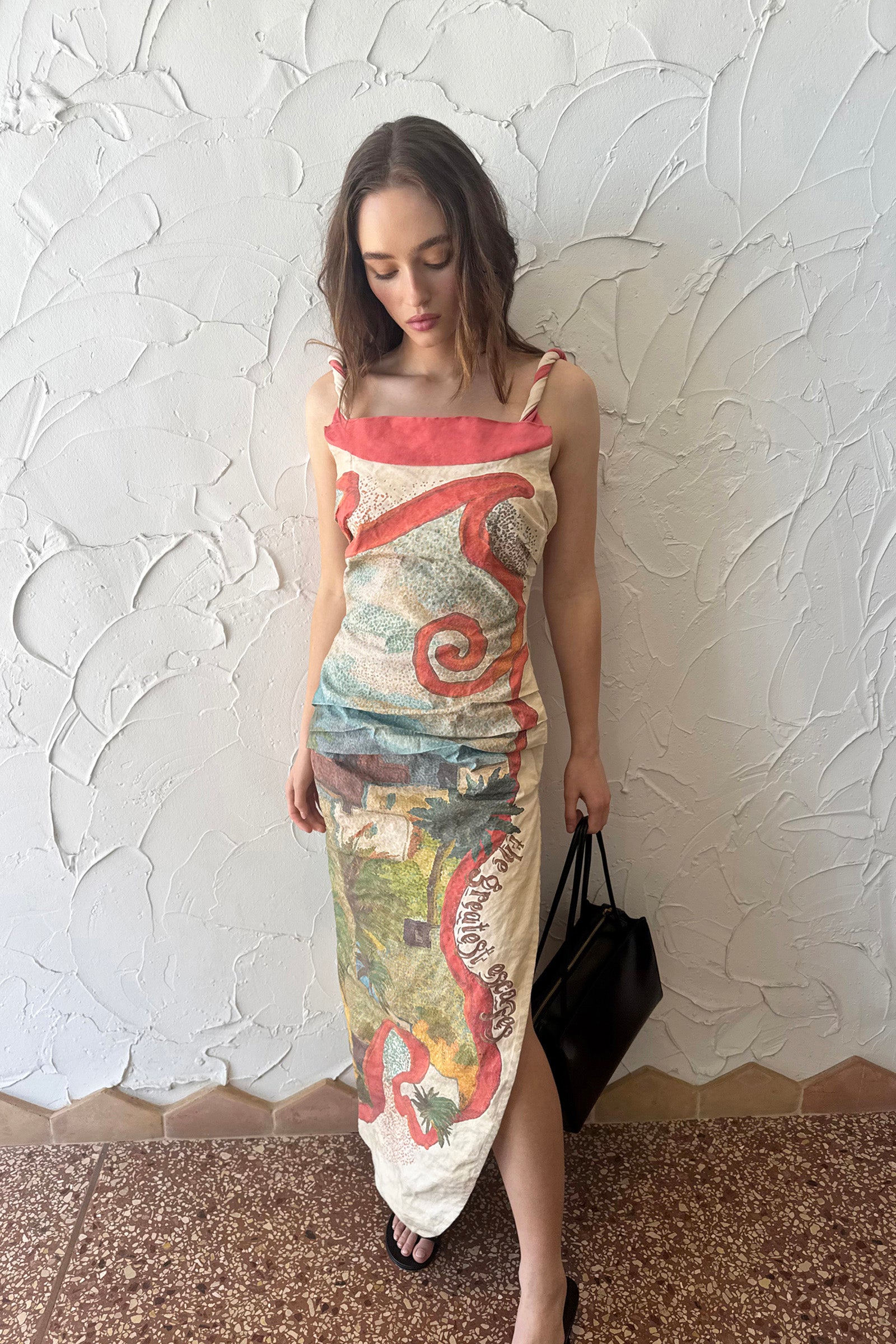 GREAT ESCAPE TWIST STRAP GOWN