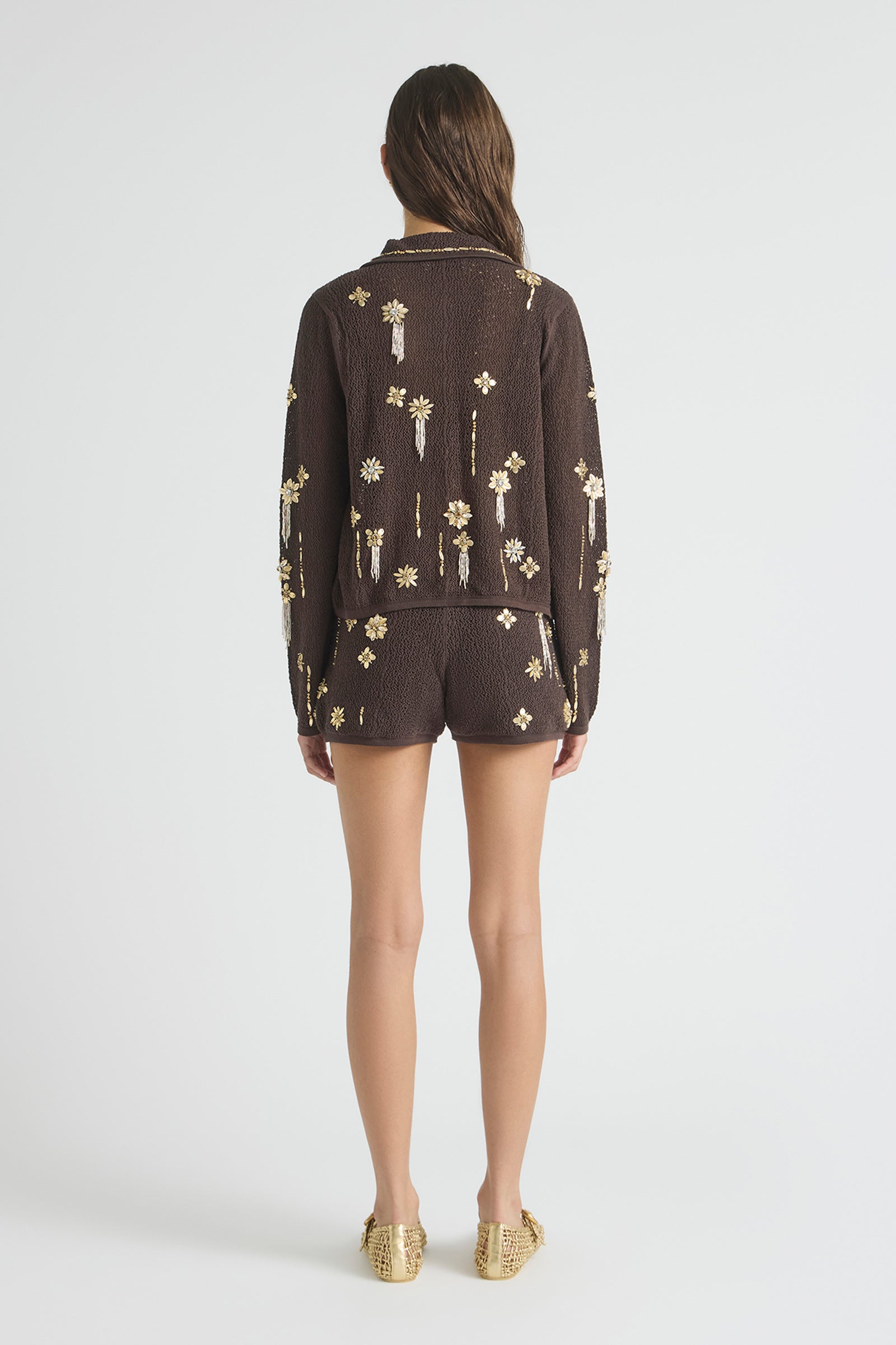 IN BLOOM KNIT COLLAR CARDIGAN