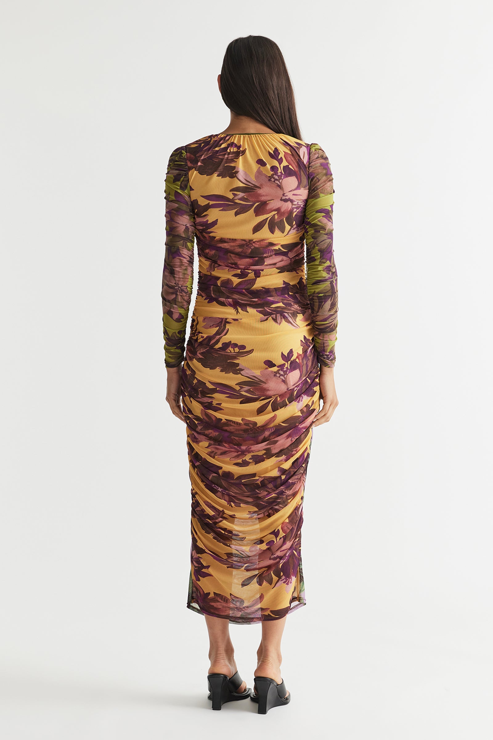 HANSEL GATHERED DRESS WITH PANELLED BUST