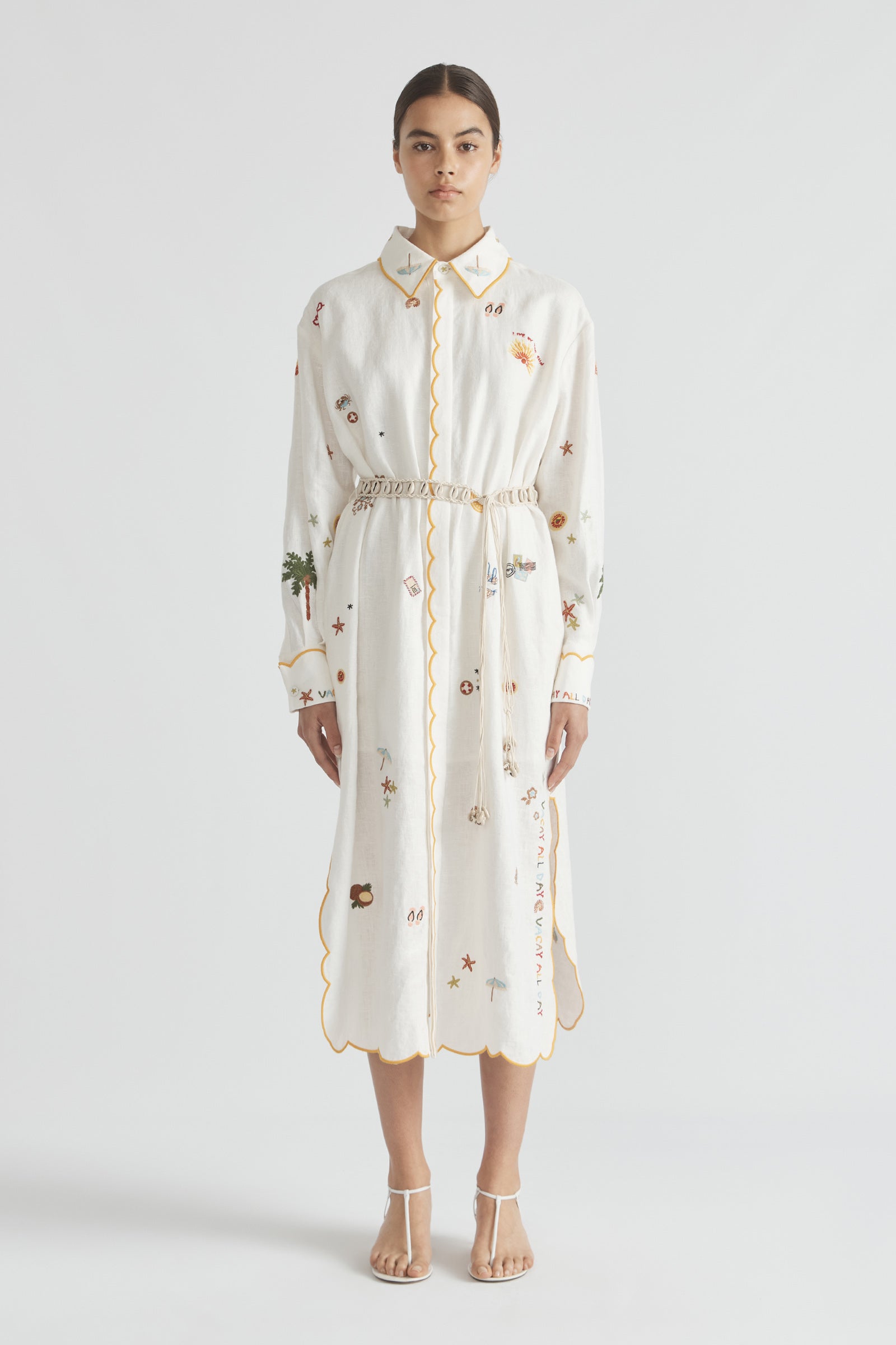 VACAY ALL DAY CUFF DETAIL SHIRT DRESS