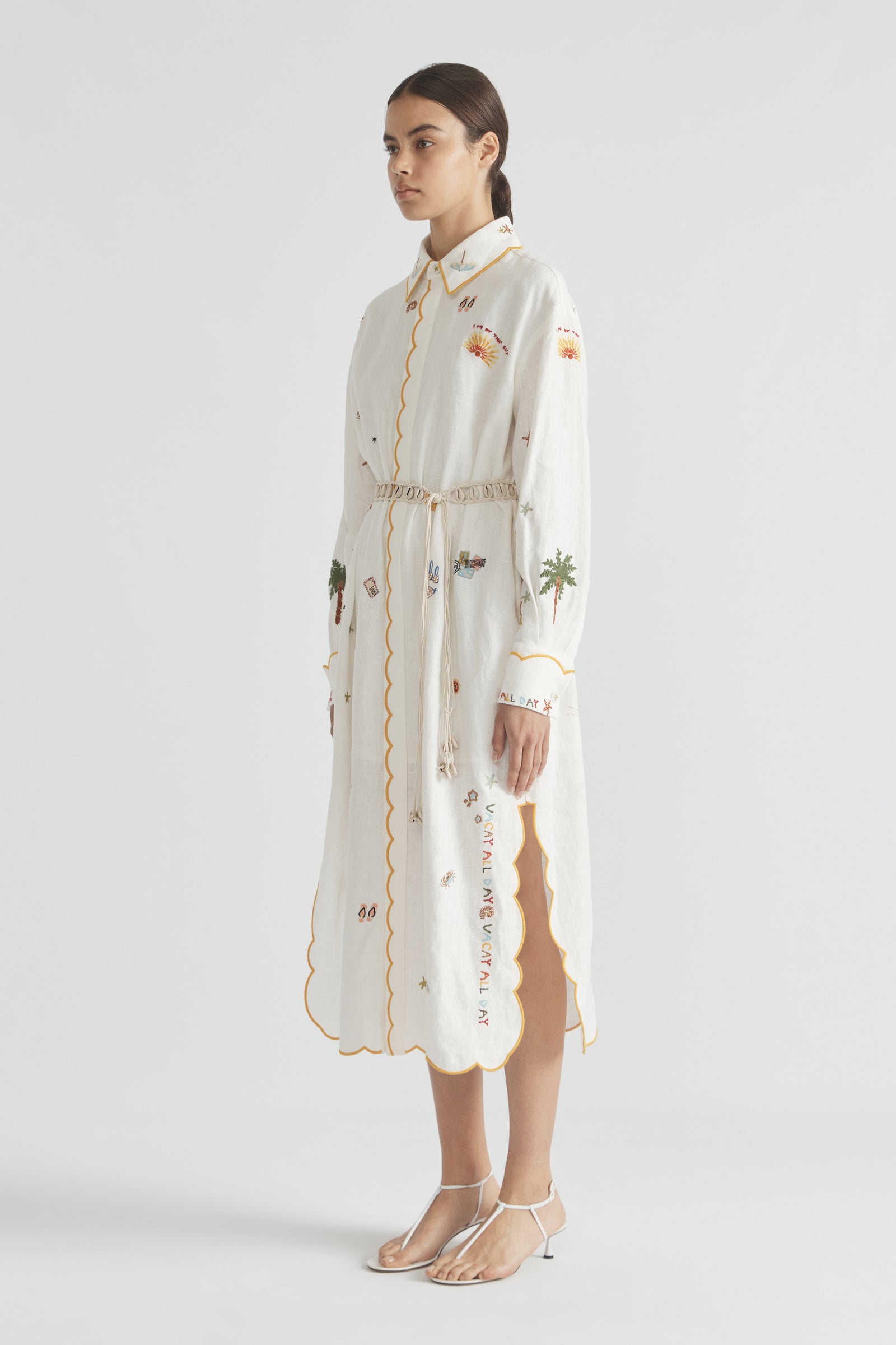 VACAY ALL DAY CUFF DETAIL SHIRT DRESS