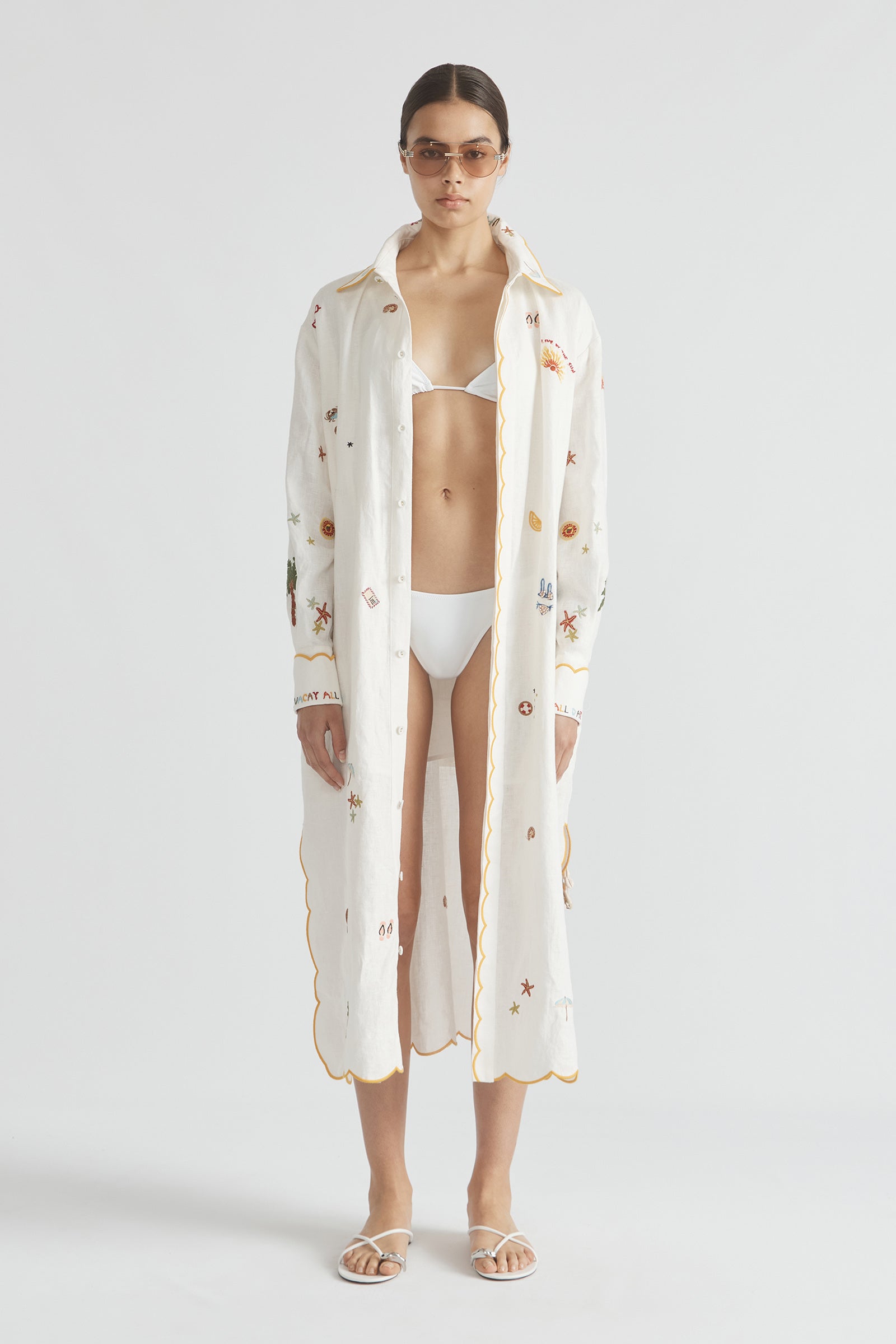 VACAY ALL DAY CUFF DETAIL SHIRT DRESS