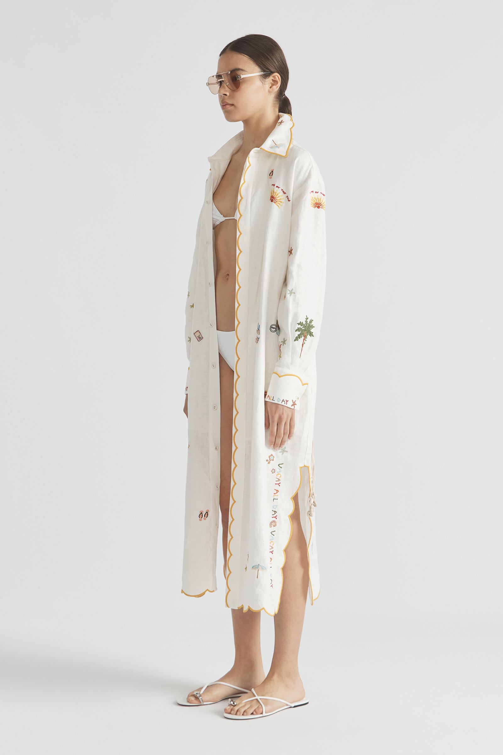VACAY ALL DAY CUFF DETAIL SHIRT DRESS