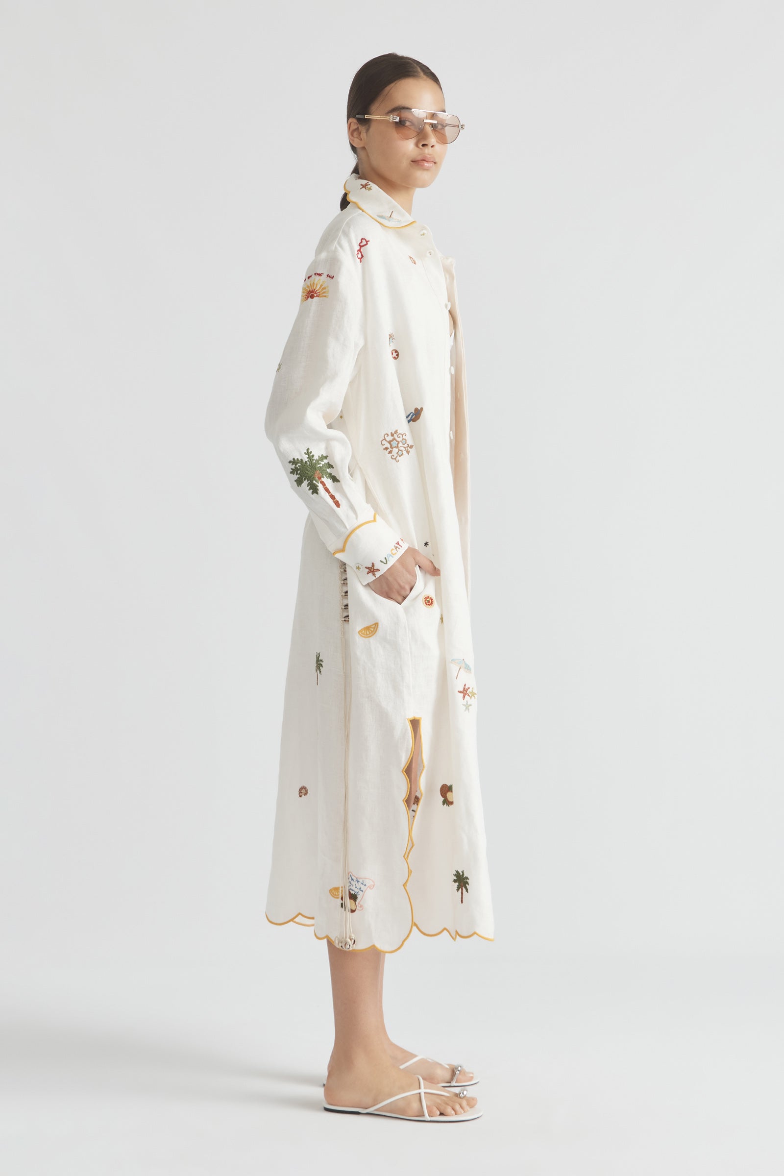 VACAY ALL DAY CUFF DETAIL SHIRT DRESS
