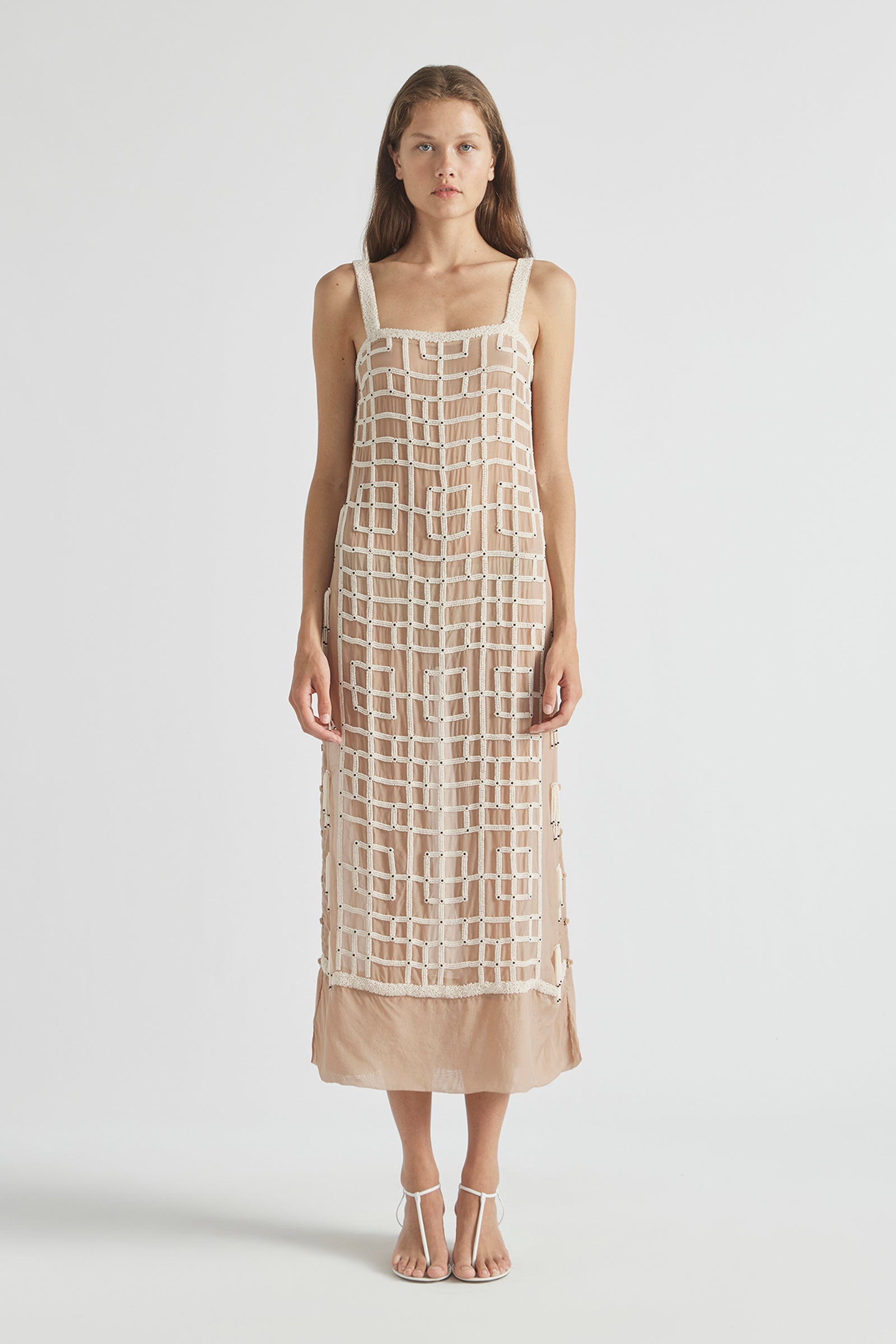 CHILLS BUTTON DETAIL SLIP DRESS