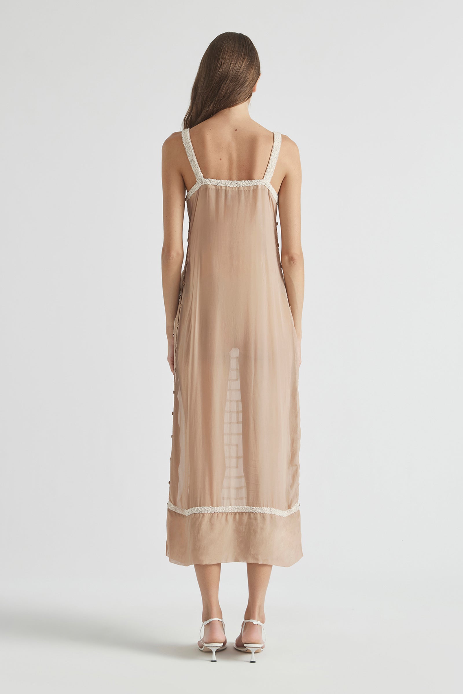 CHILLS BUTTON DETAIL SLIP DRESS