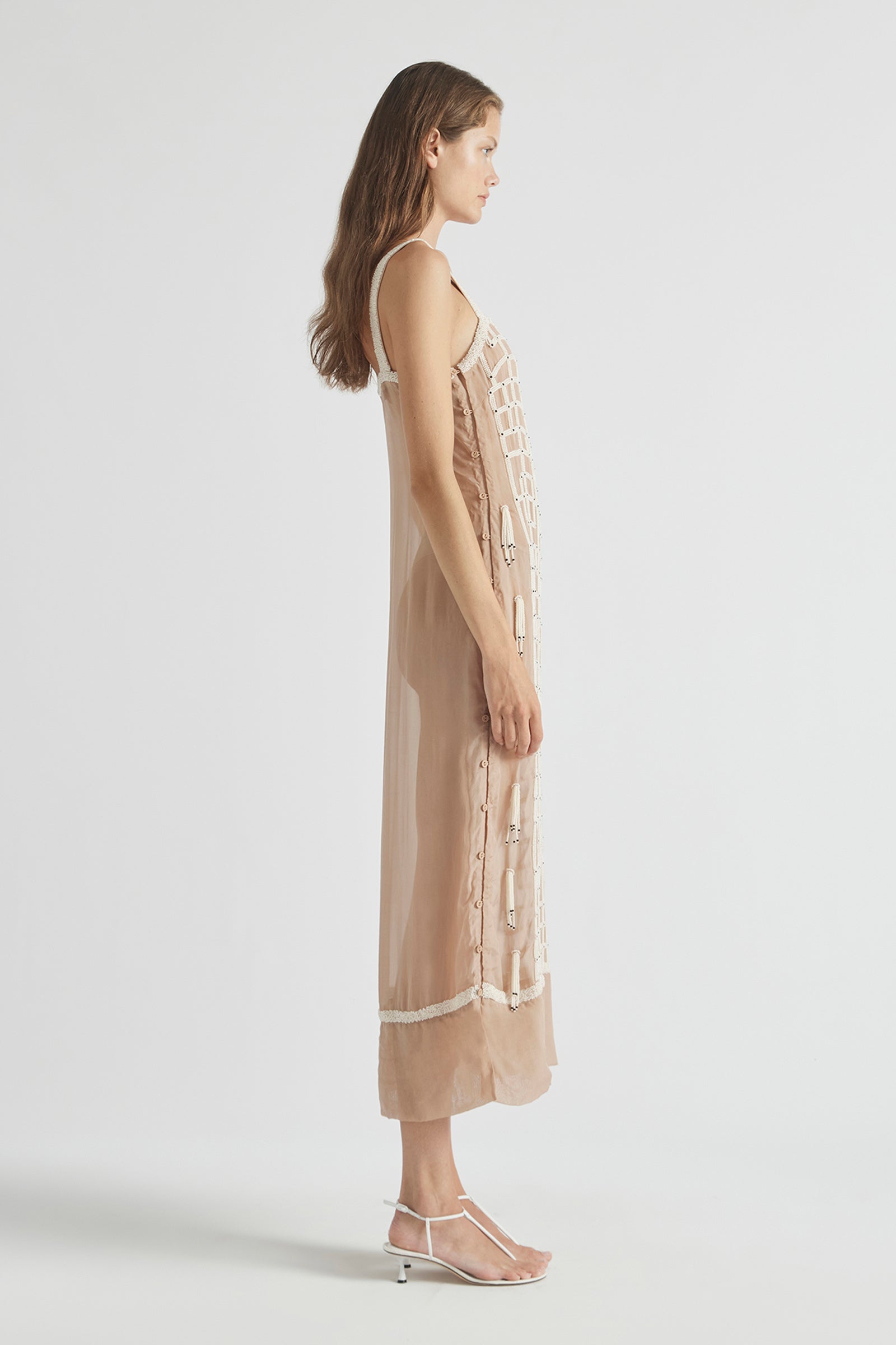 CHILLS BUTTON DETAIL SLIP DRESS
