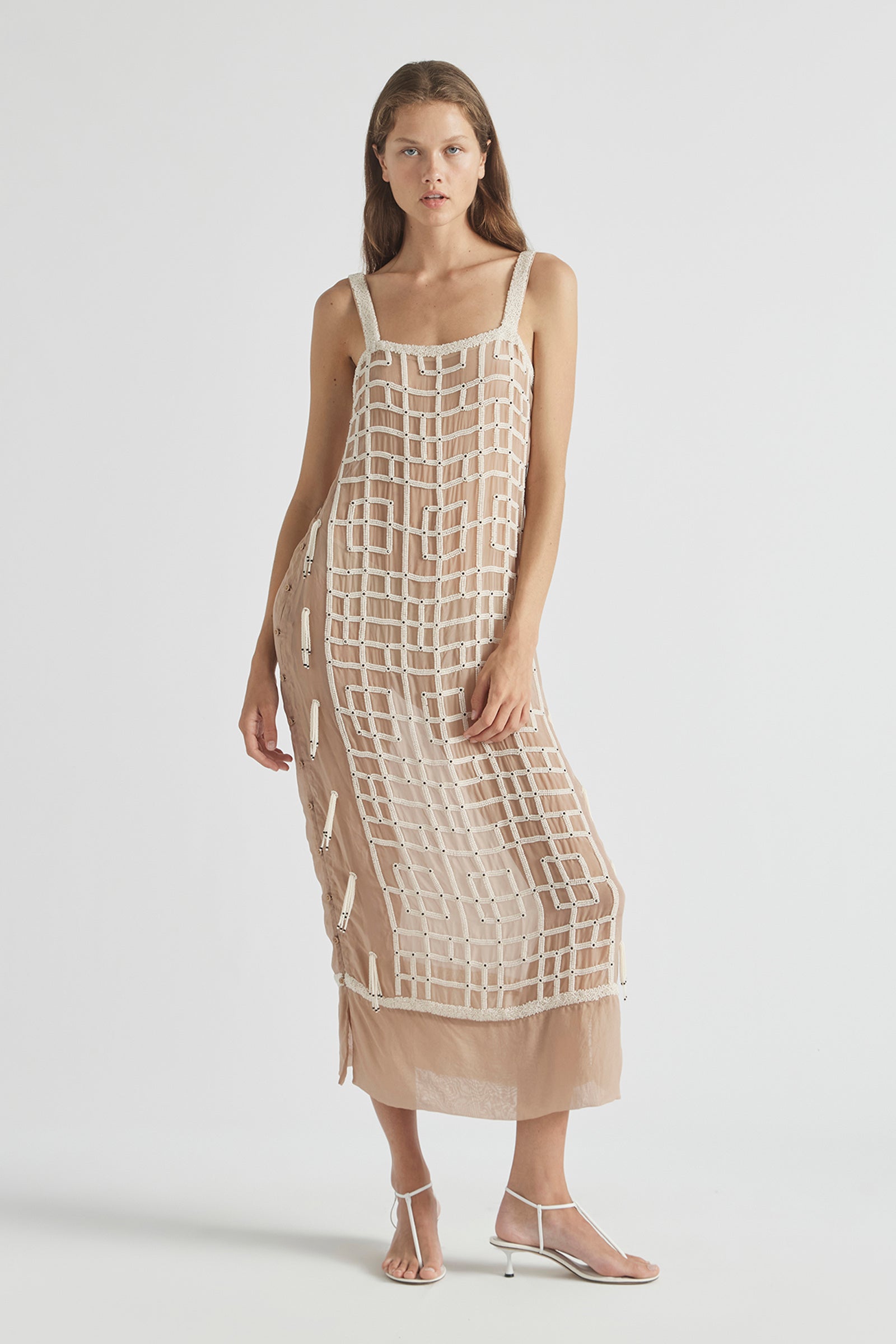 CHILLS BUTTON DETAIL SLIP DRESS