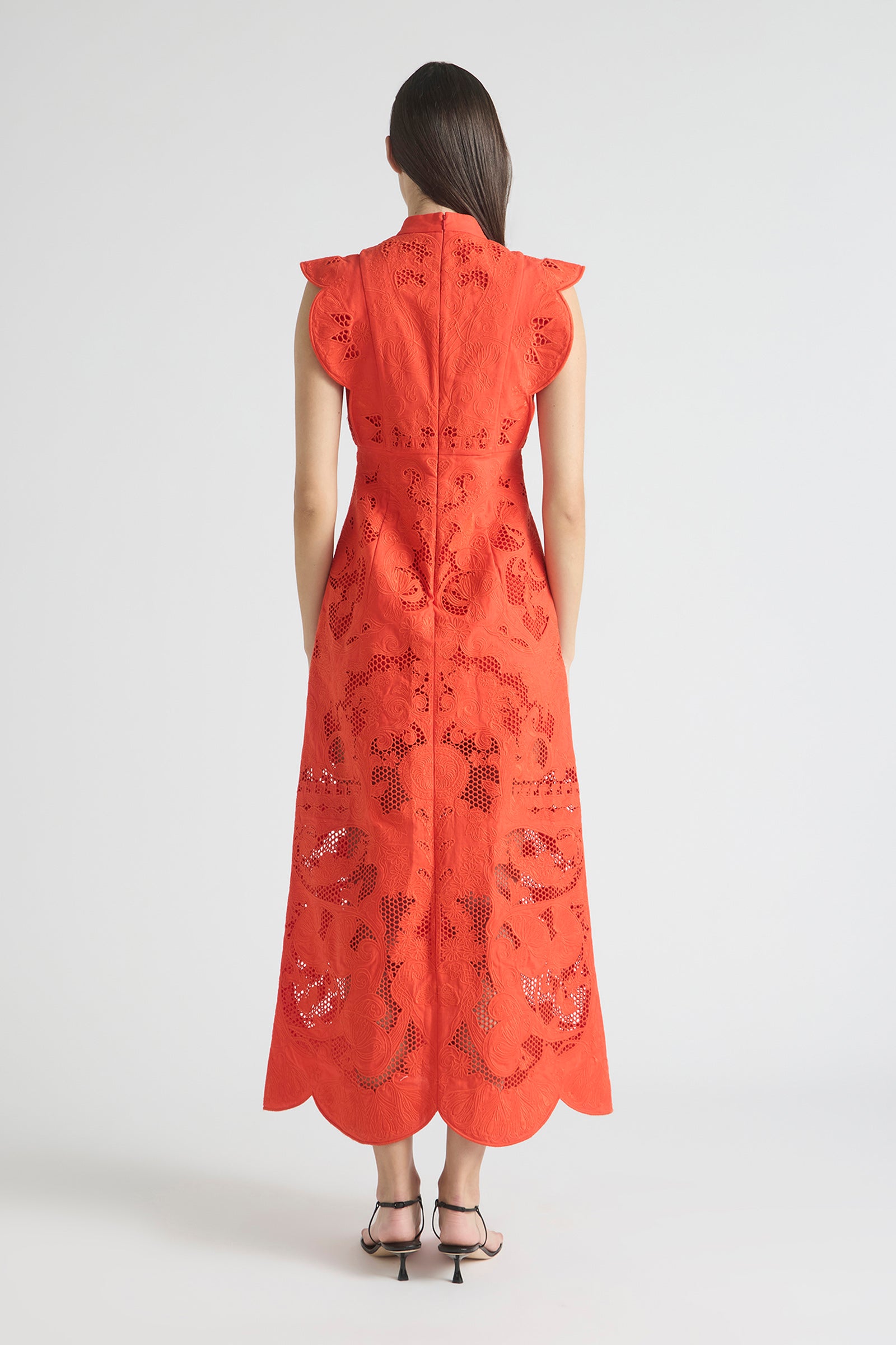 INTERLUDE SCALLOP CUT AWAY GOWN