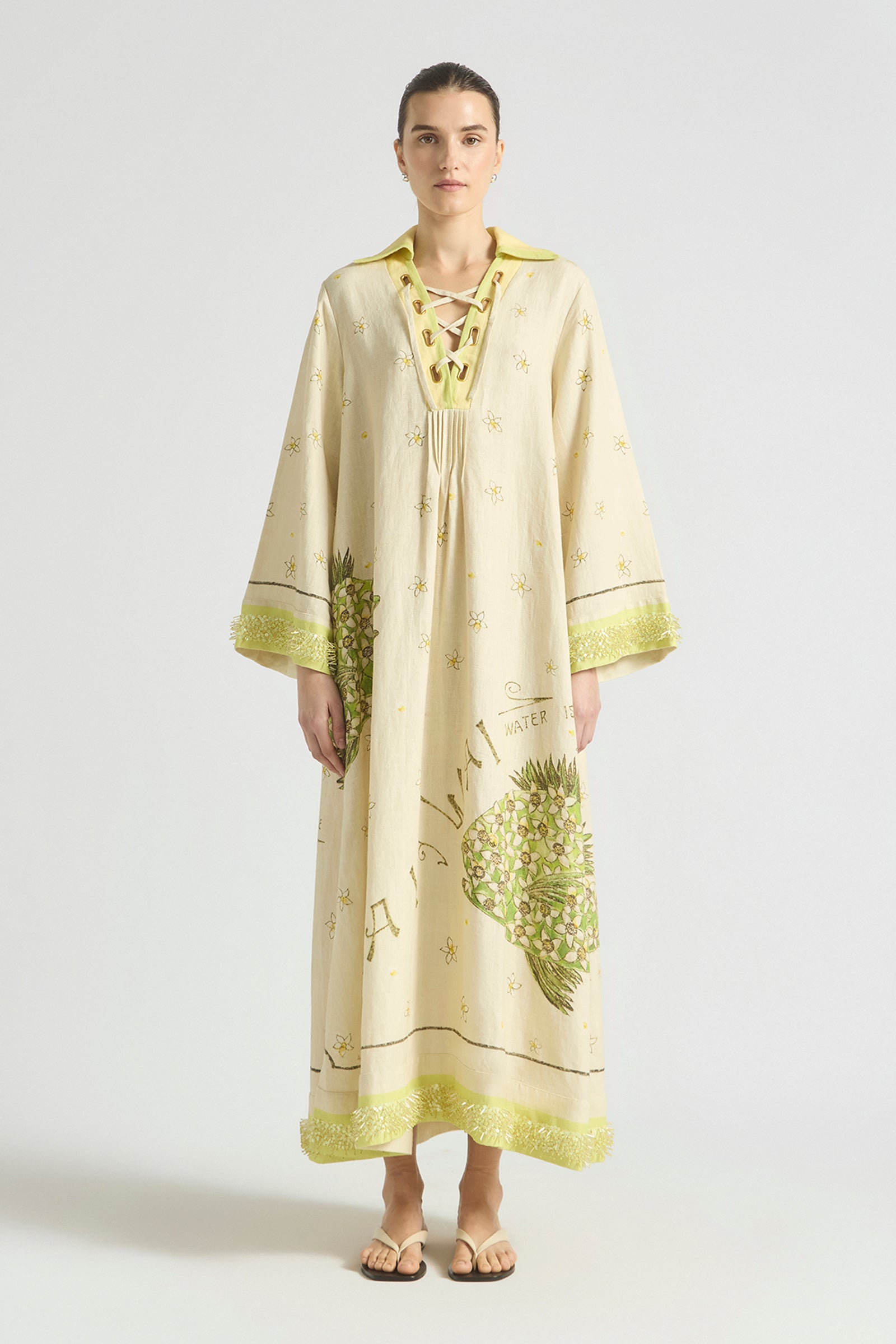 BRIGHTSIDE LACE UP KAFTAN