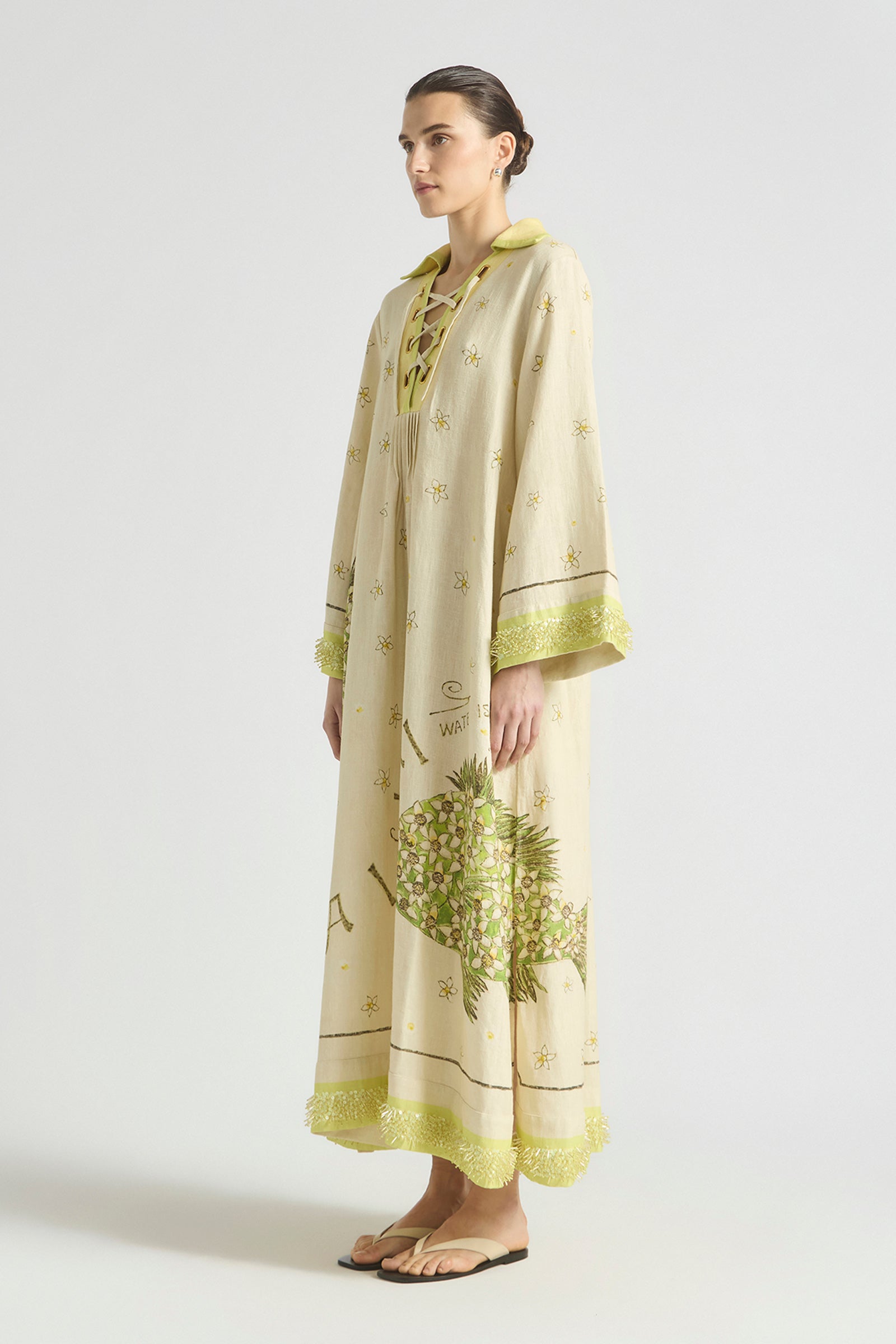 BRIGHTSIDE LACE UP KAFTAN