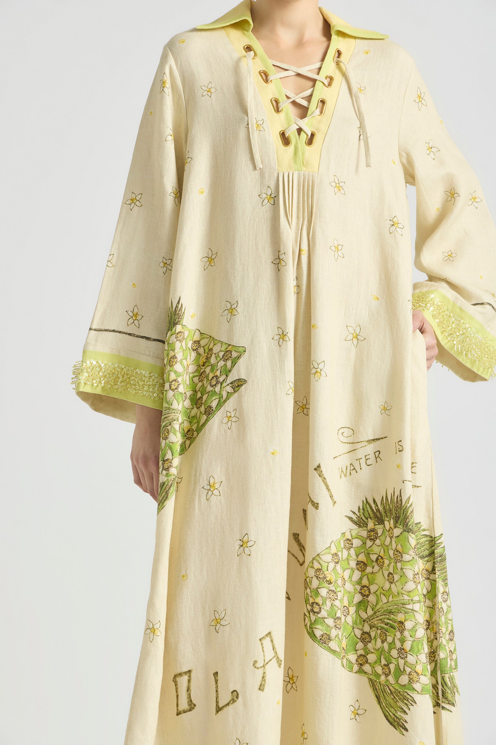 BRIGHTSIDE LACE UP KAFTAN