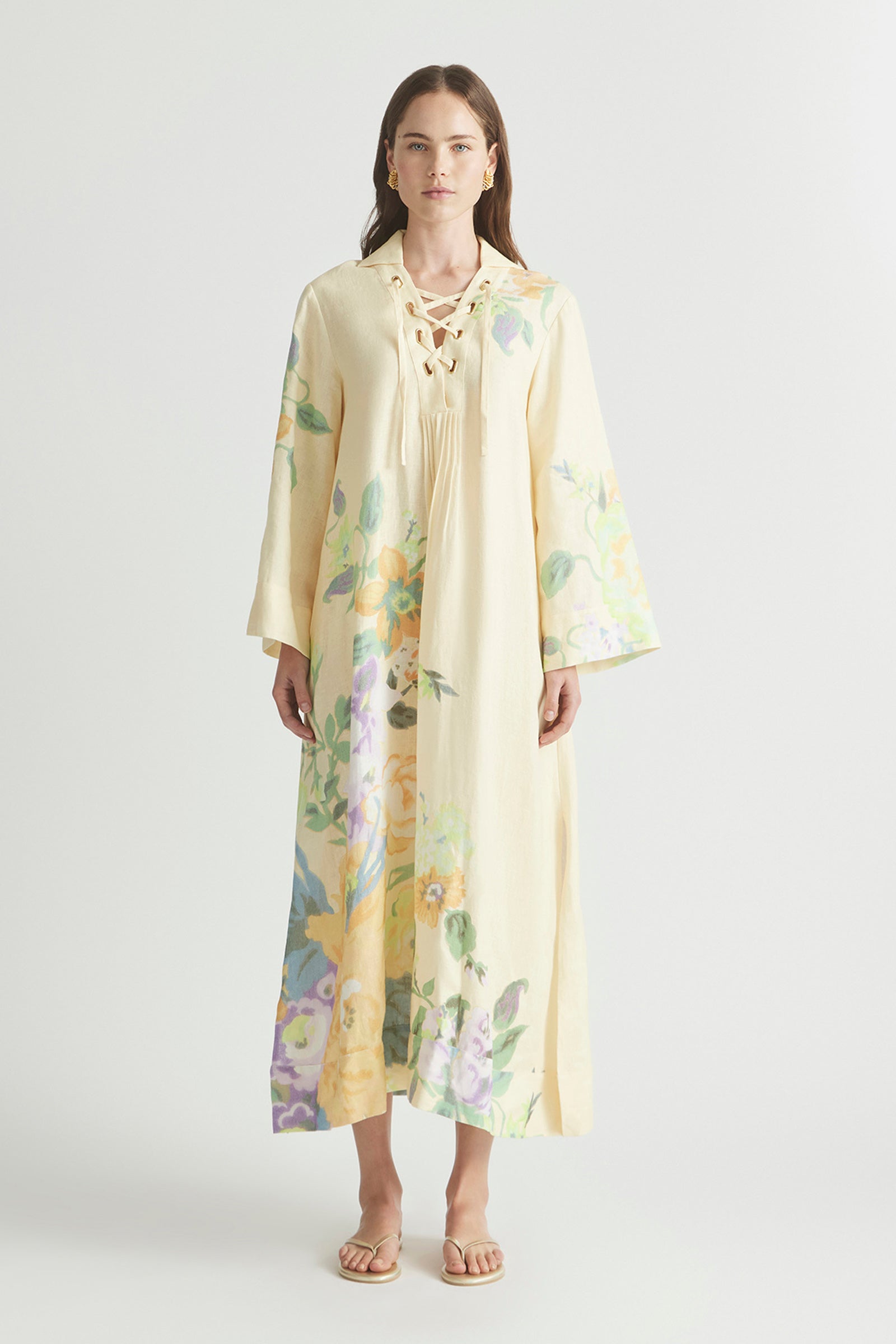 PALACE LACE UP KAFTAN