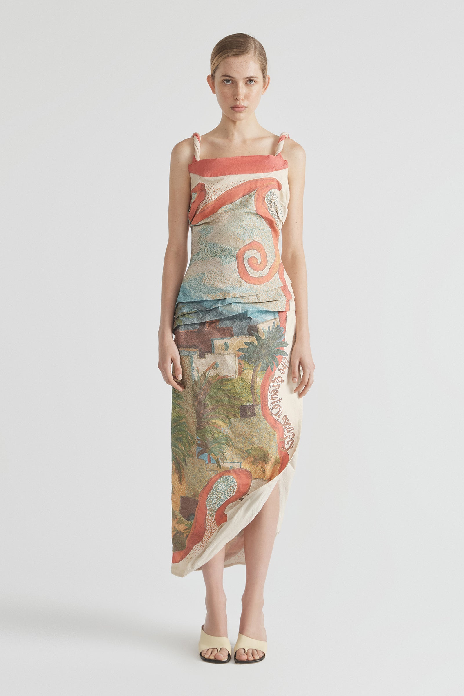 GREAT ESCAPE TWIST STRAP GOWN