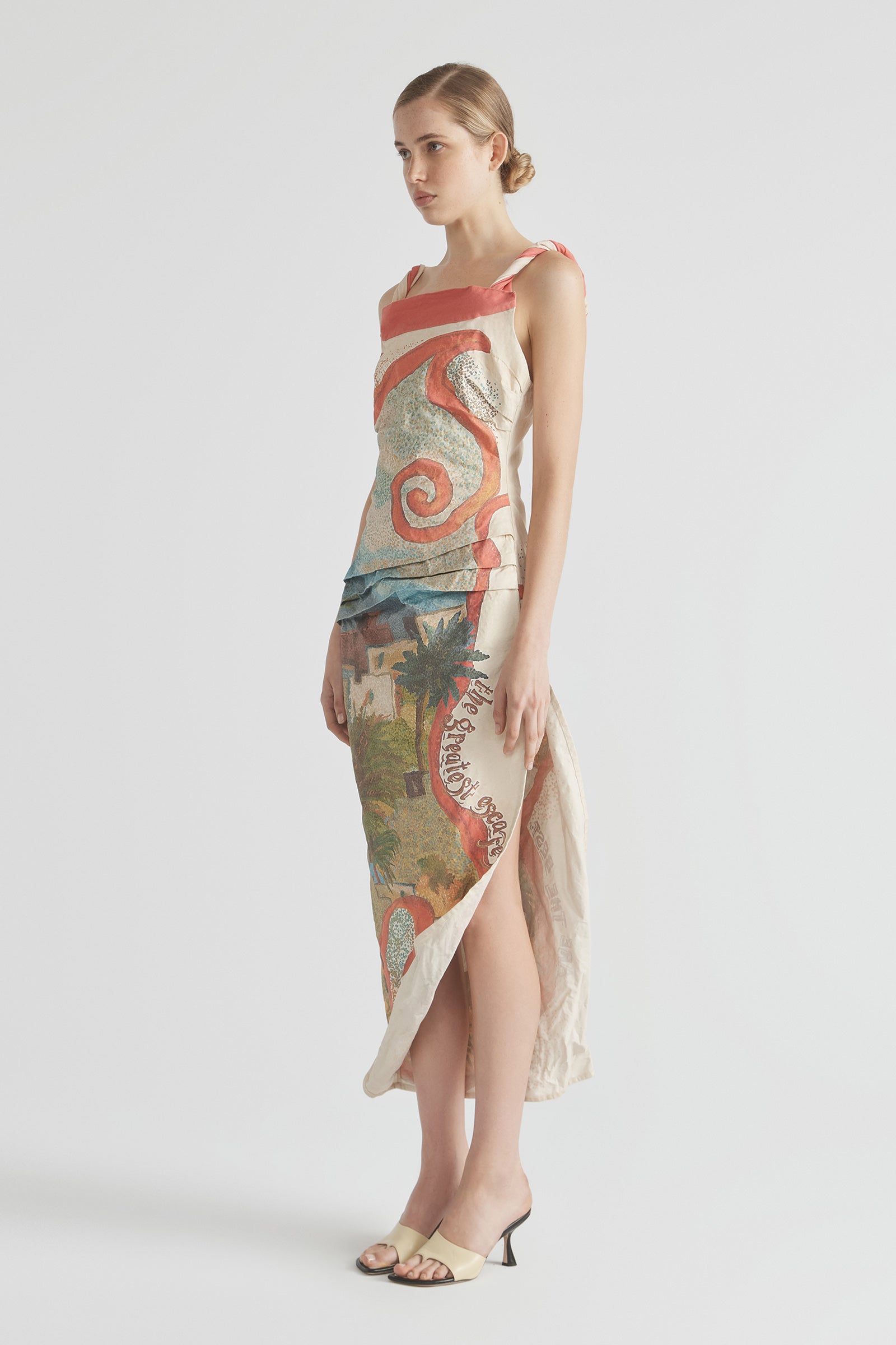 GREAT ESCAPE TWIST STRAP GOWN