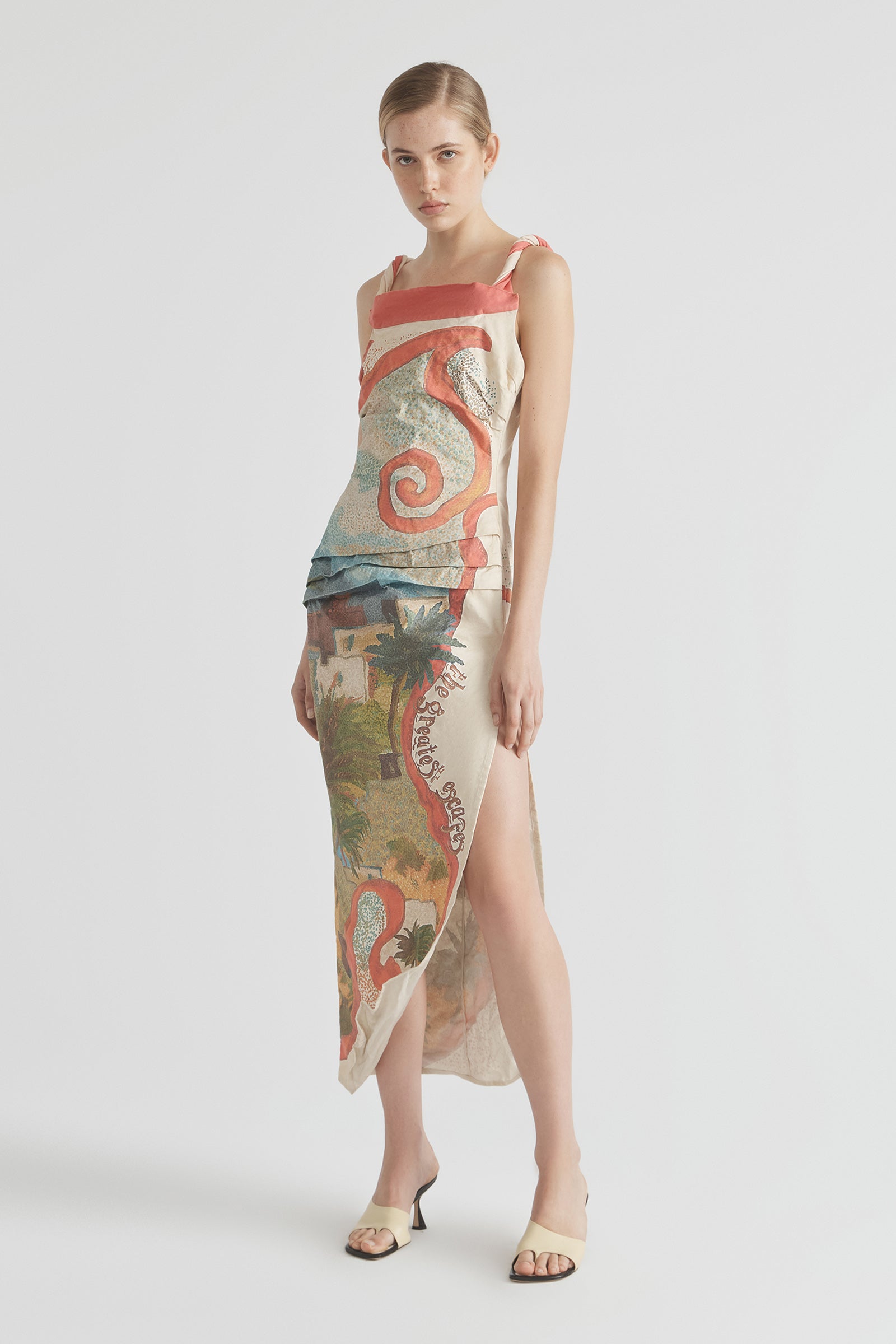GREAT ESCAPE TWIST STRAP GOWN