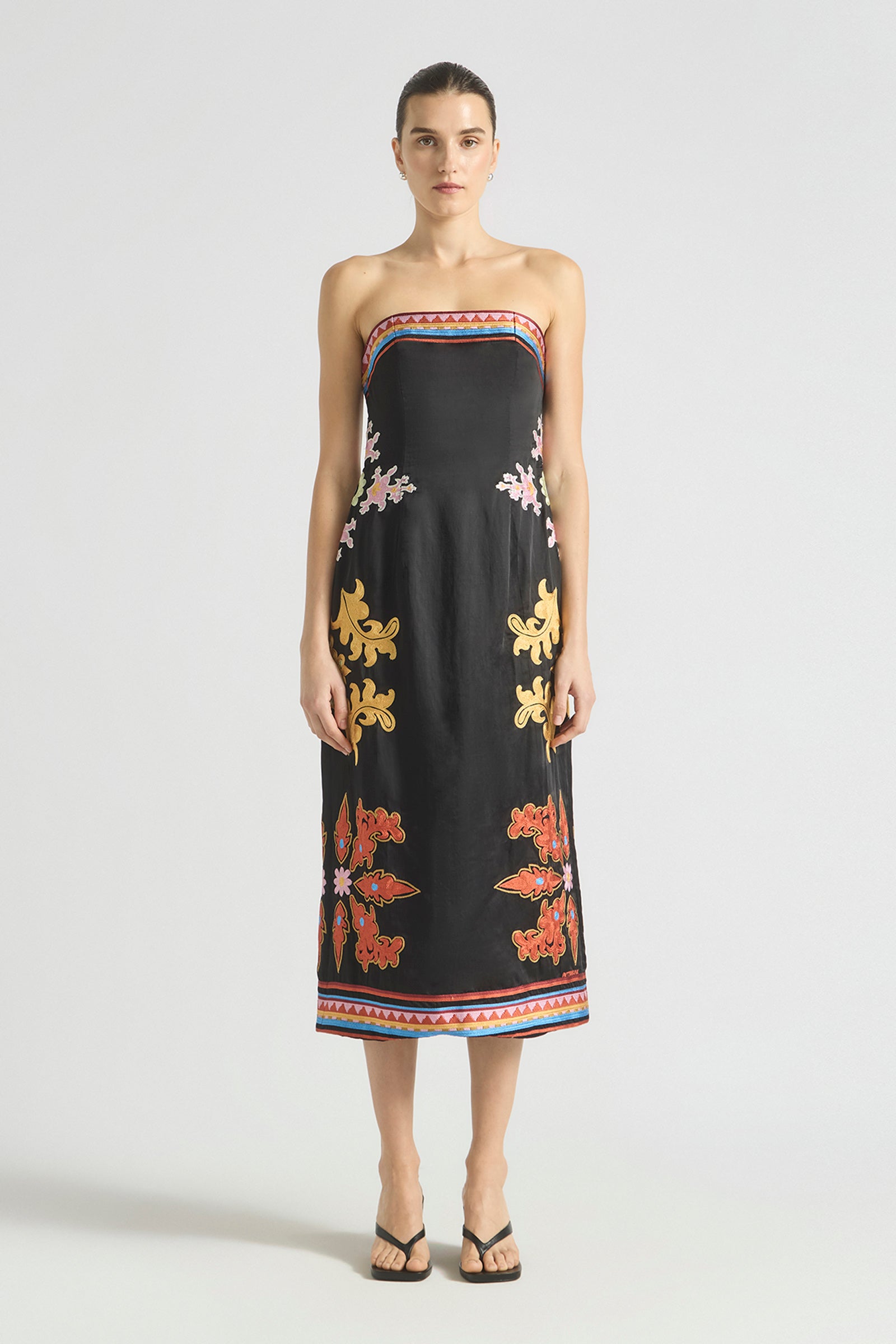 MOONLIT SCULPTURAL BODICE DRESS