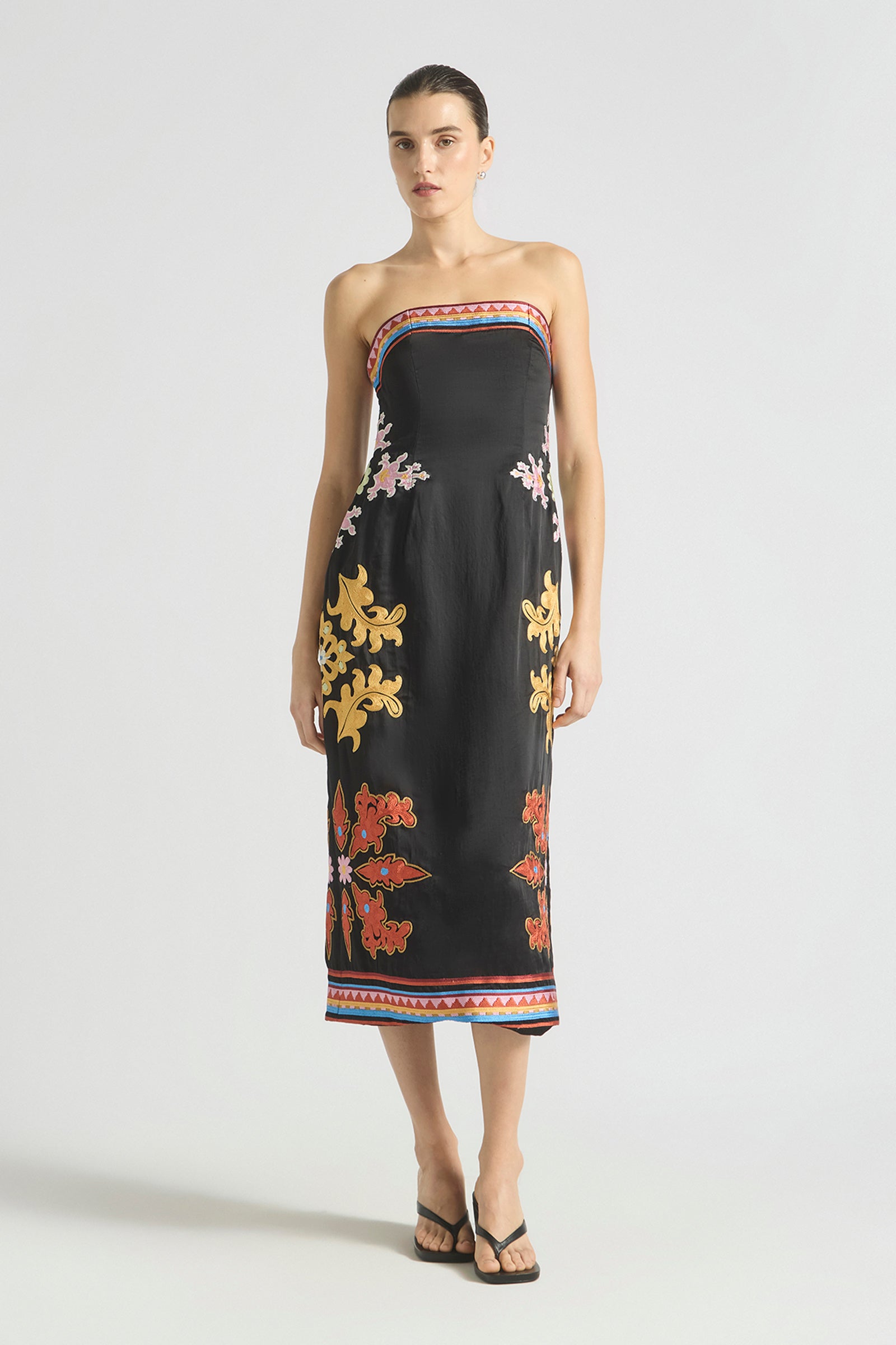 MOONLIT SCULPTURAL BODICE DRESS