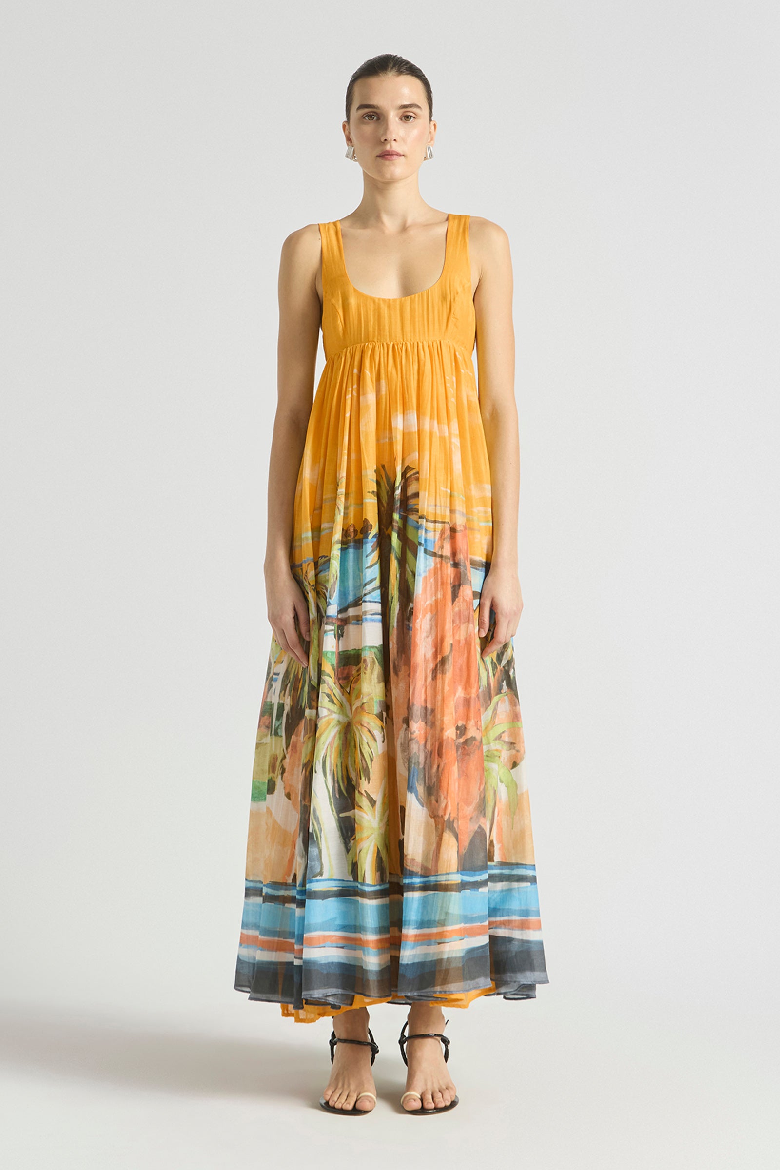 JETT BODICE FLARE MAXI DRESS