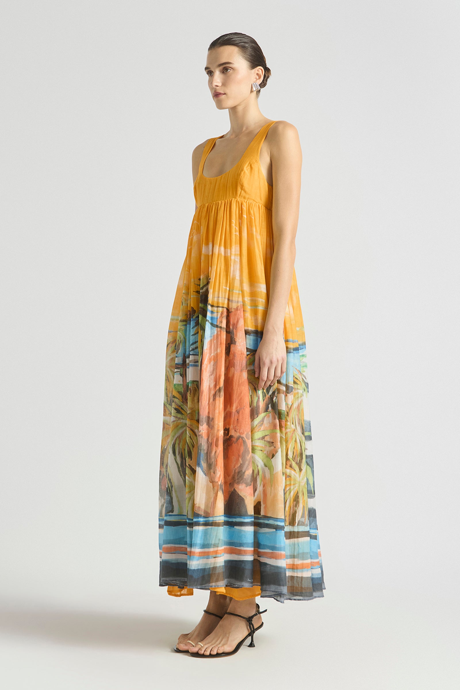 JETT BODICE FLARE MAXI DRESS