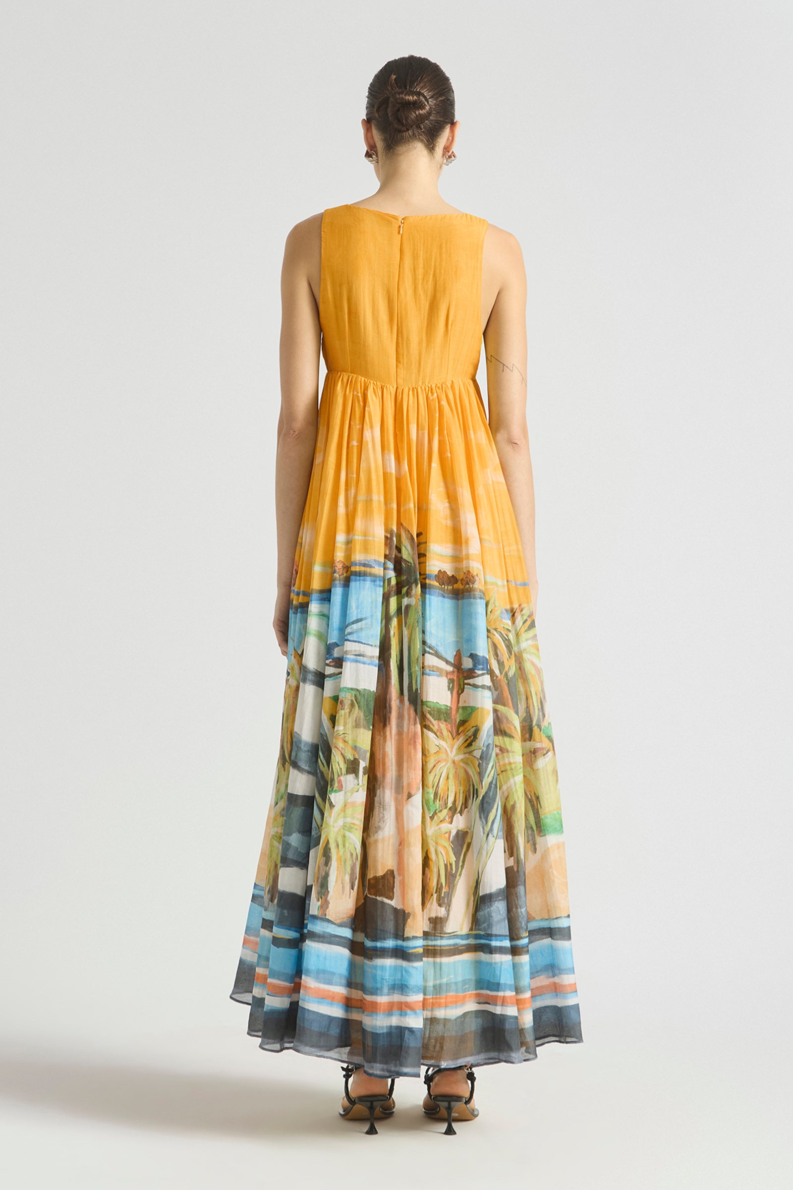 JETT BODICE FLARE MAXI DRESS