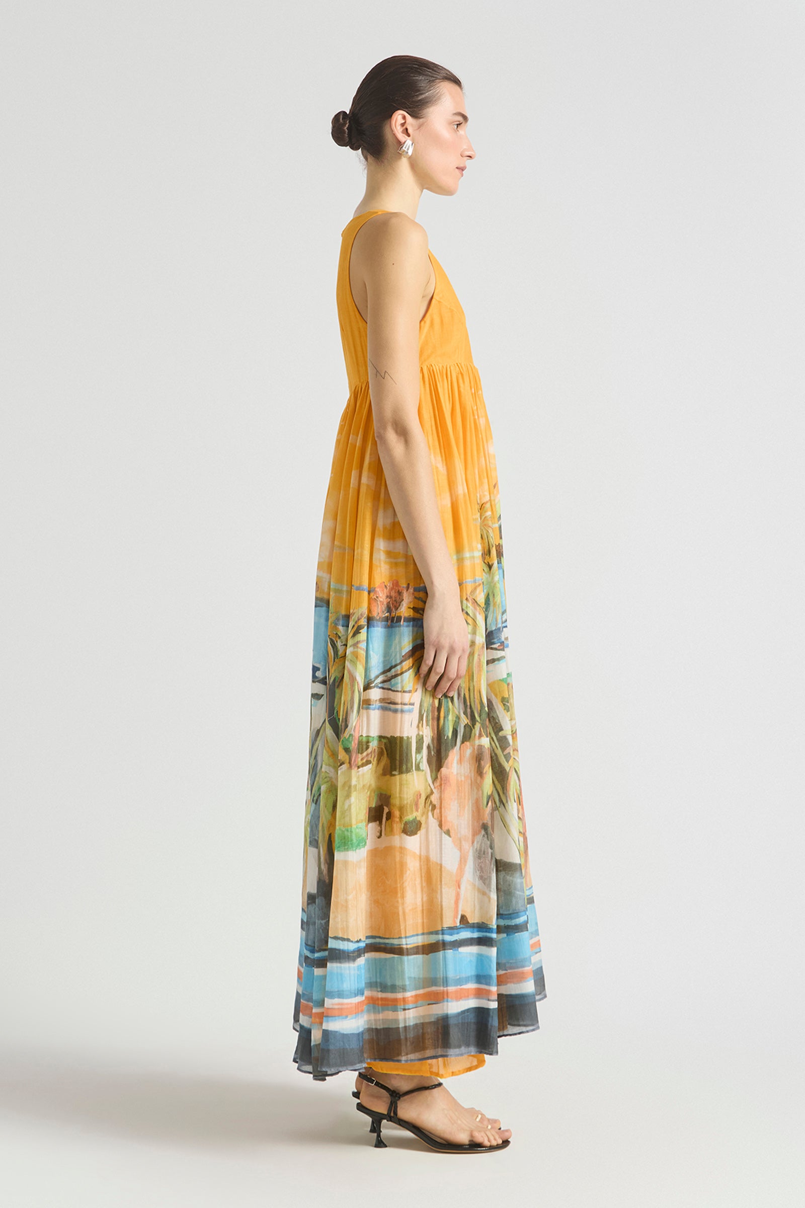 JETT BODICE FLARE MAXI DRESS