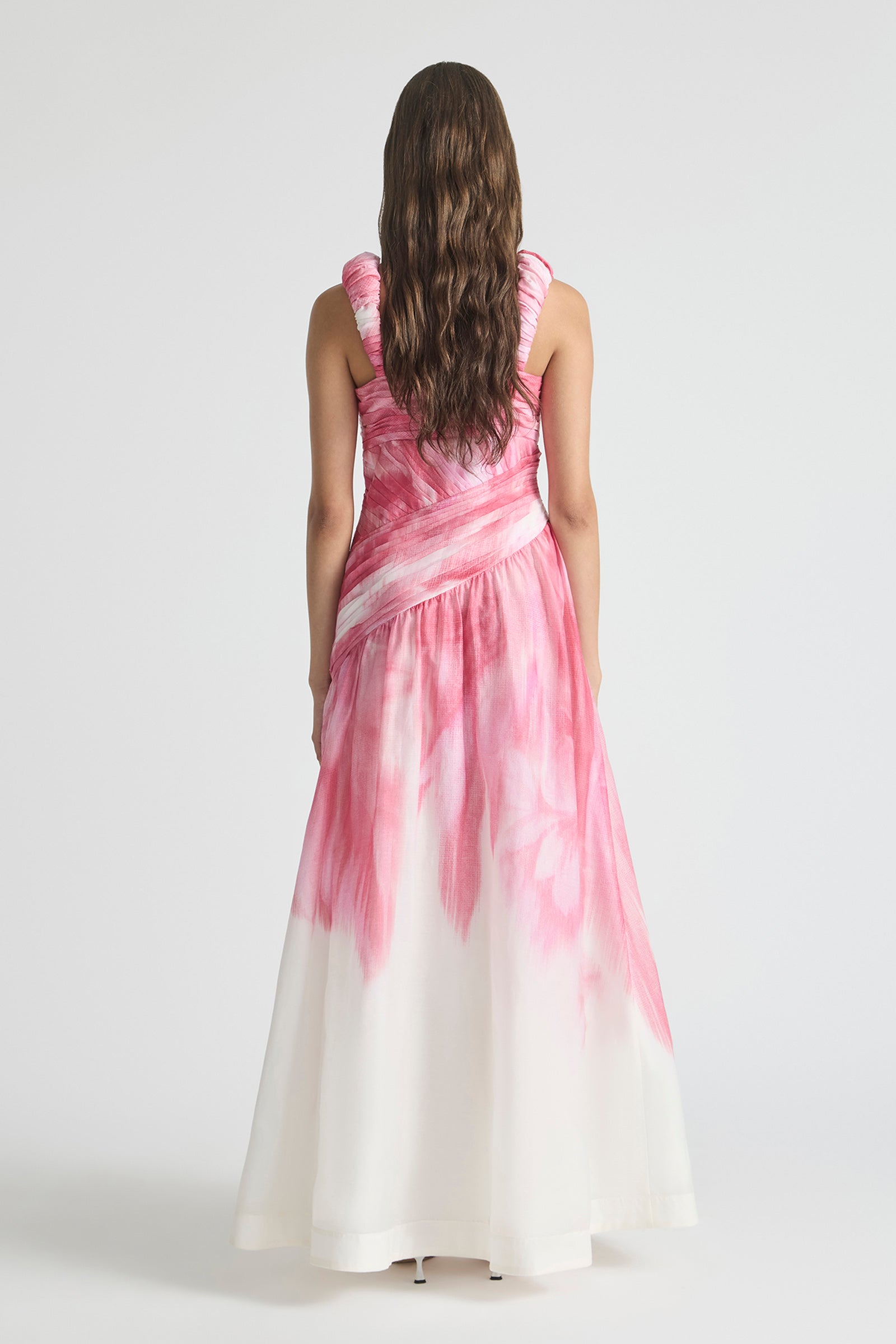 GLASSHOUSE RUCHED STRAP GOWN