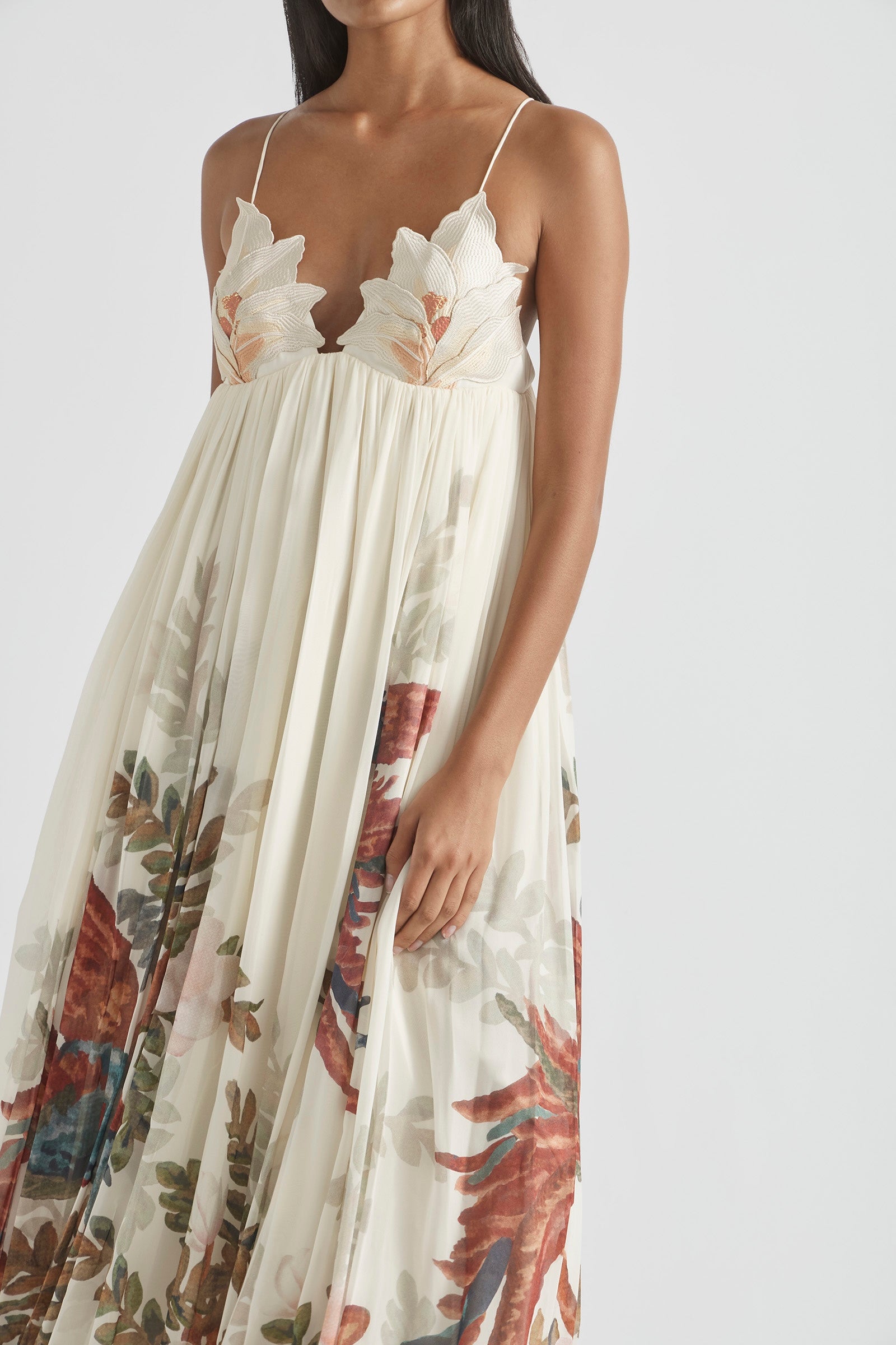 PROMISES FLOWER BUST DRESS
