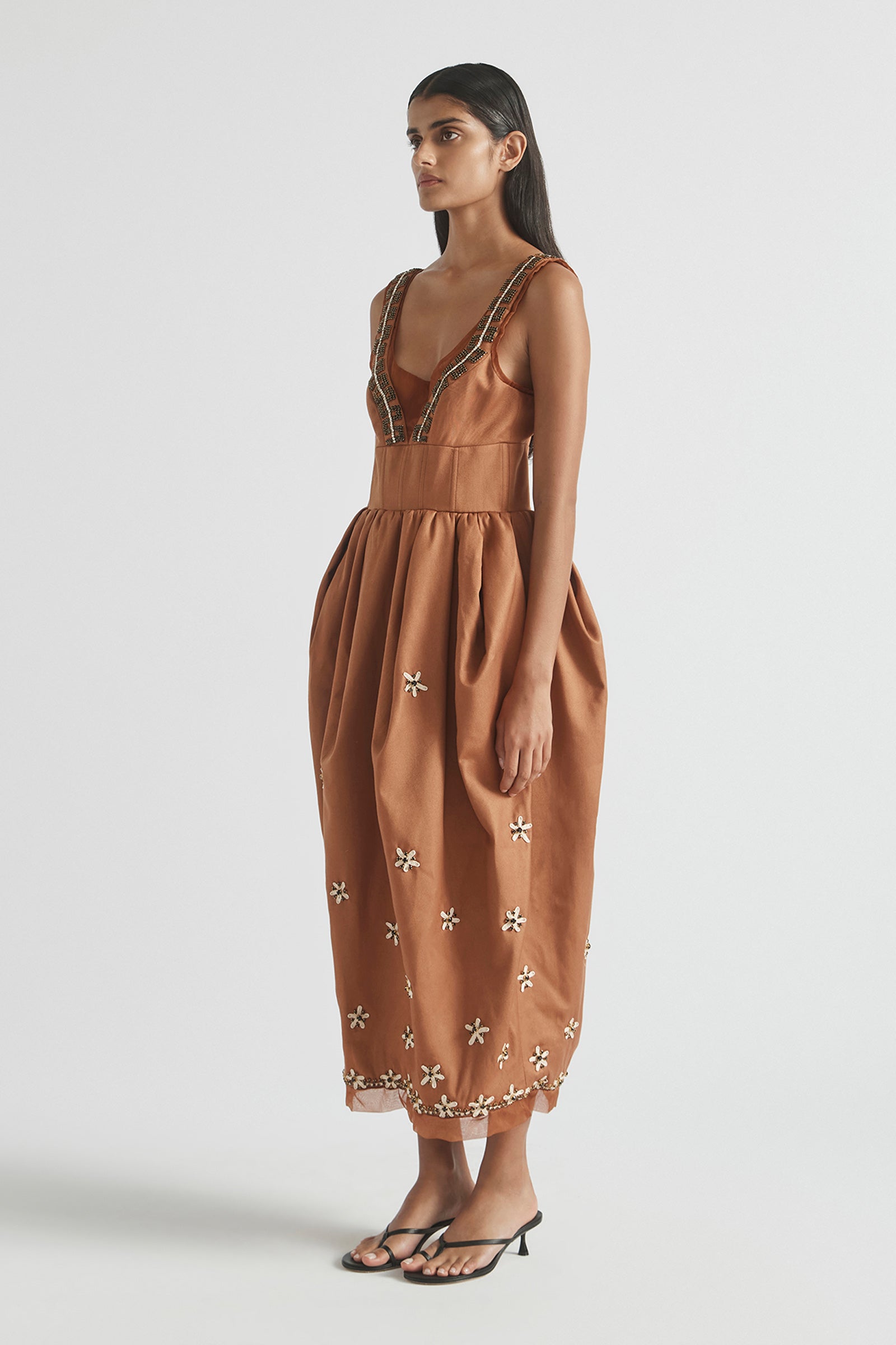 STARLIGHT TULIP MIDI DRESS