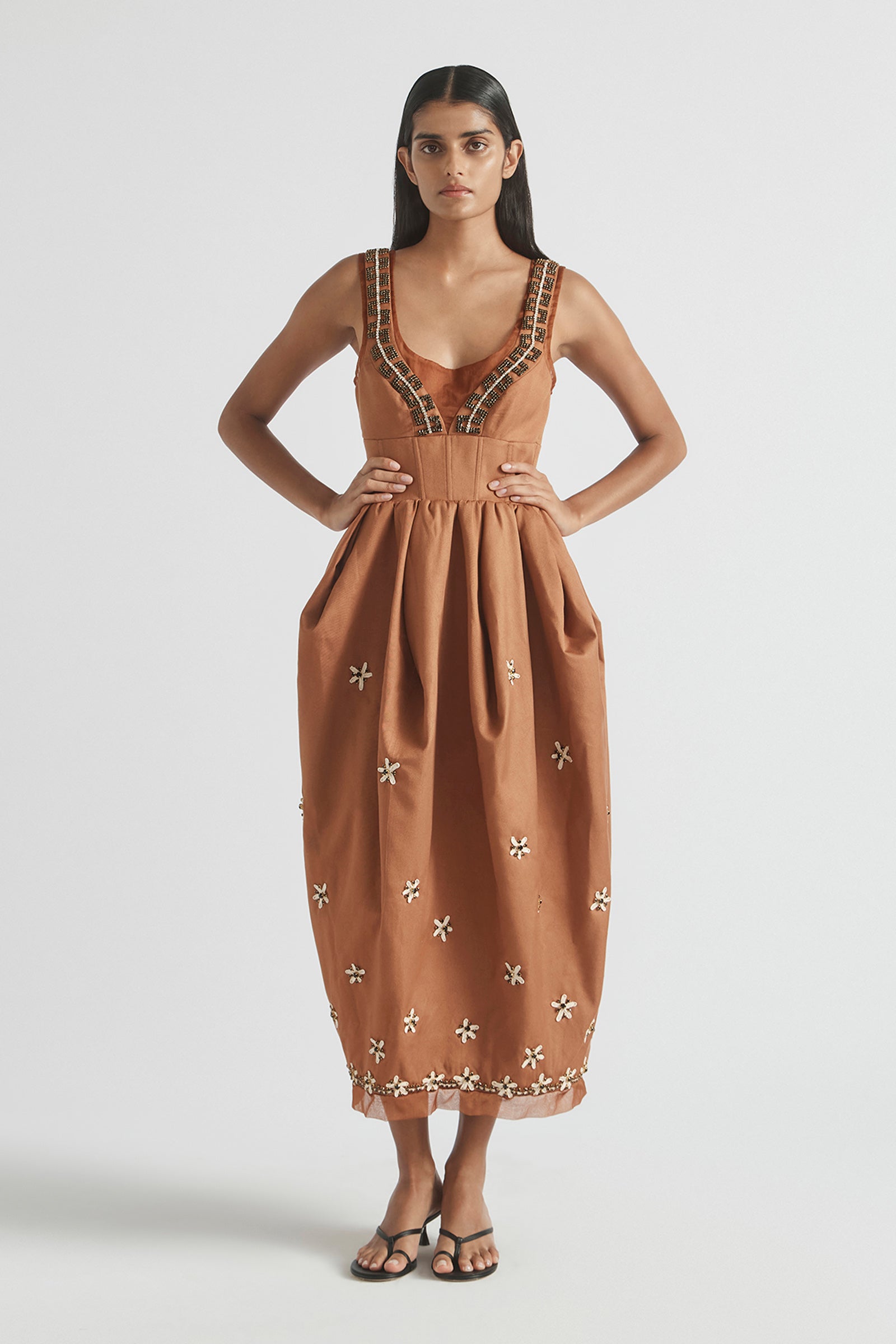 STARLIGHT TULIP MIDI DRESS