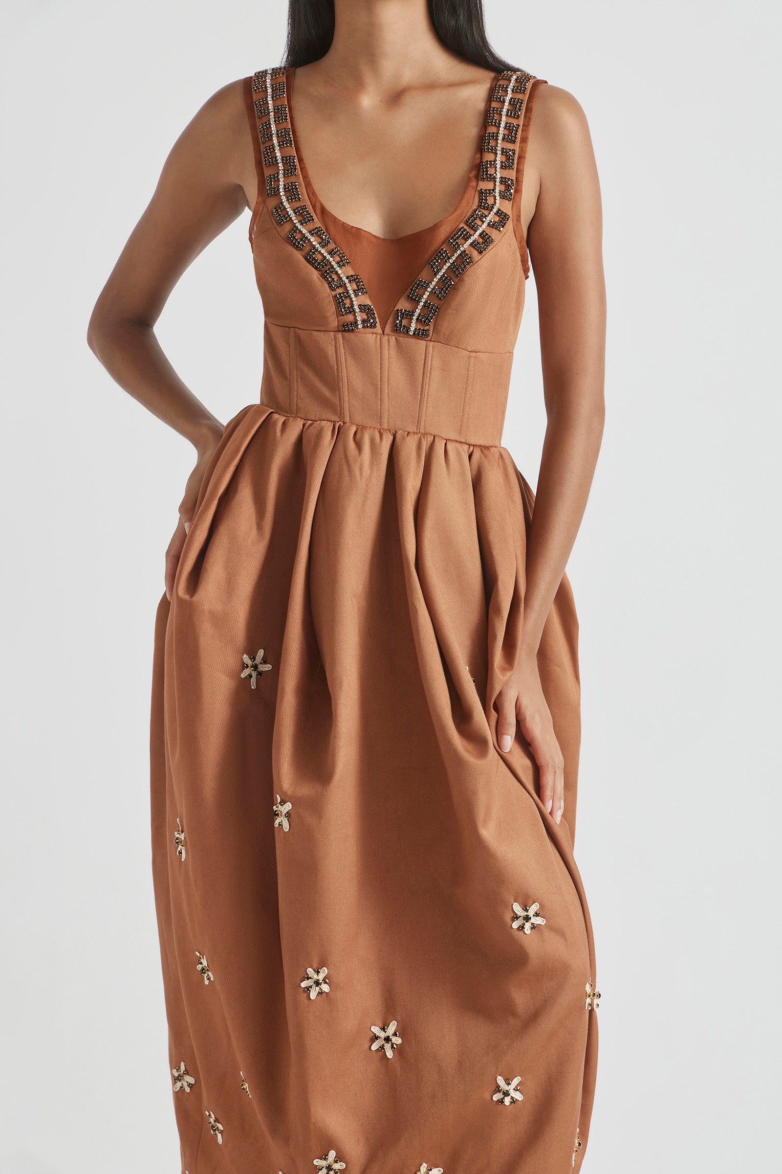 STARLIGHT TULIP MIDI DRESS