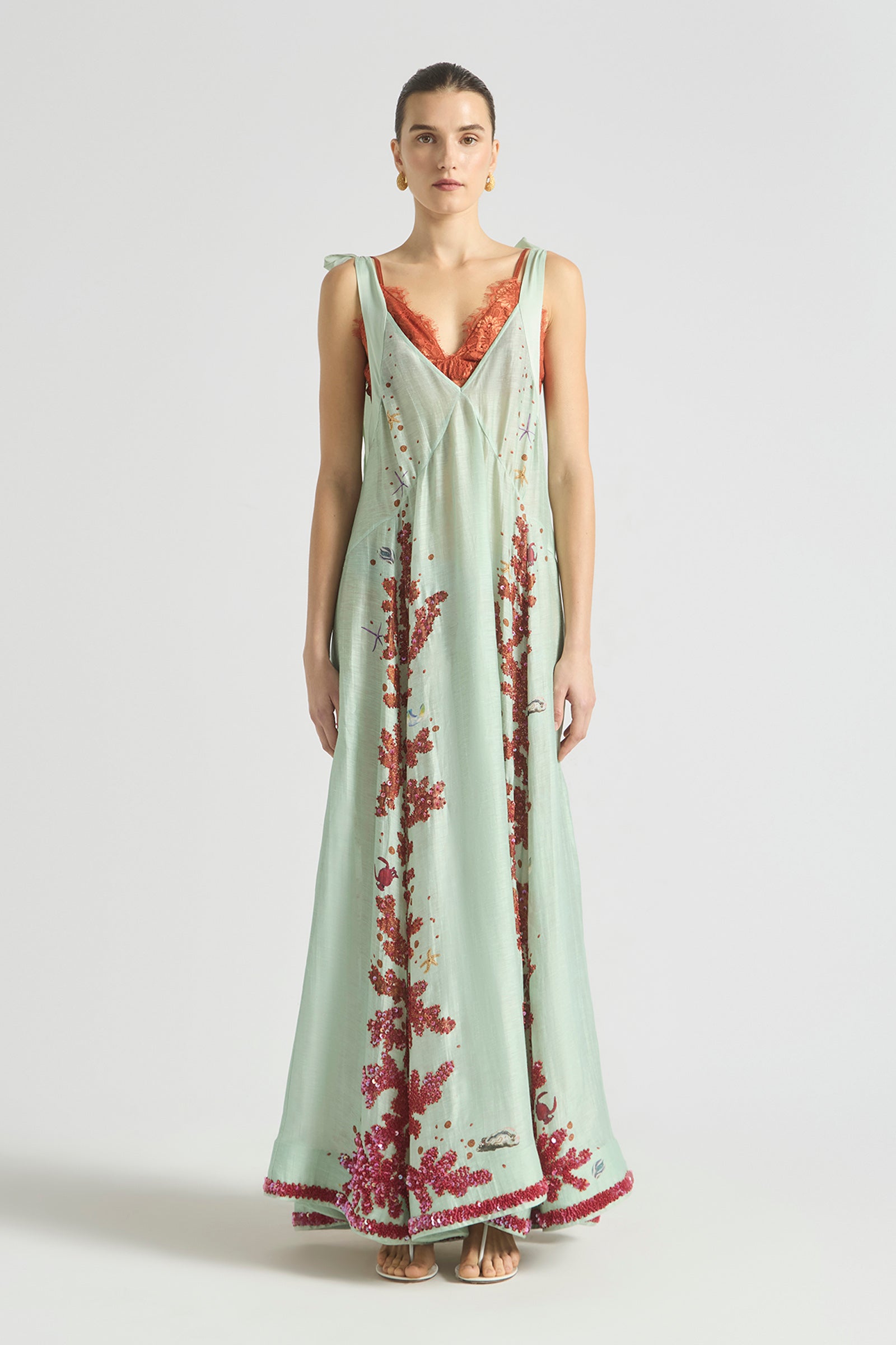 OCEANS APART DEEP-V GOWN