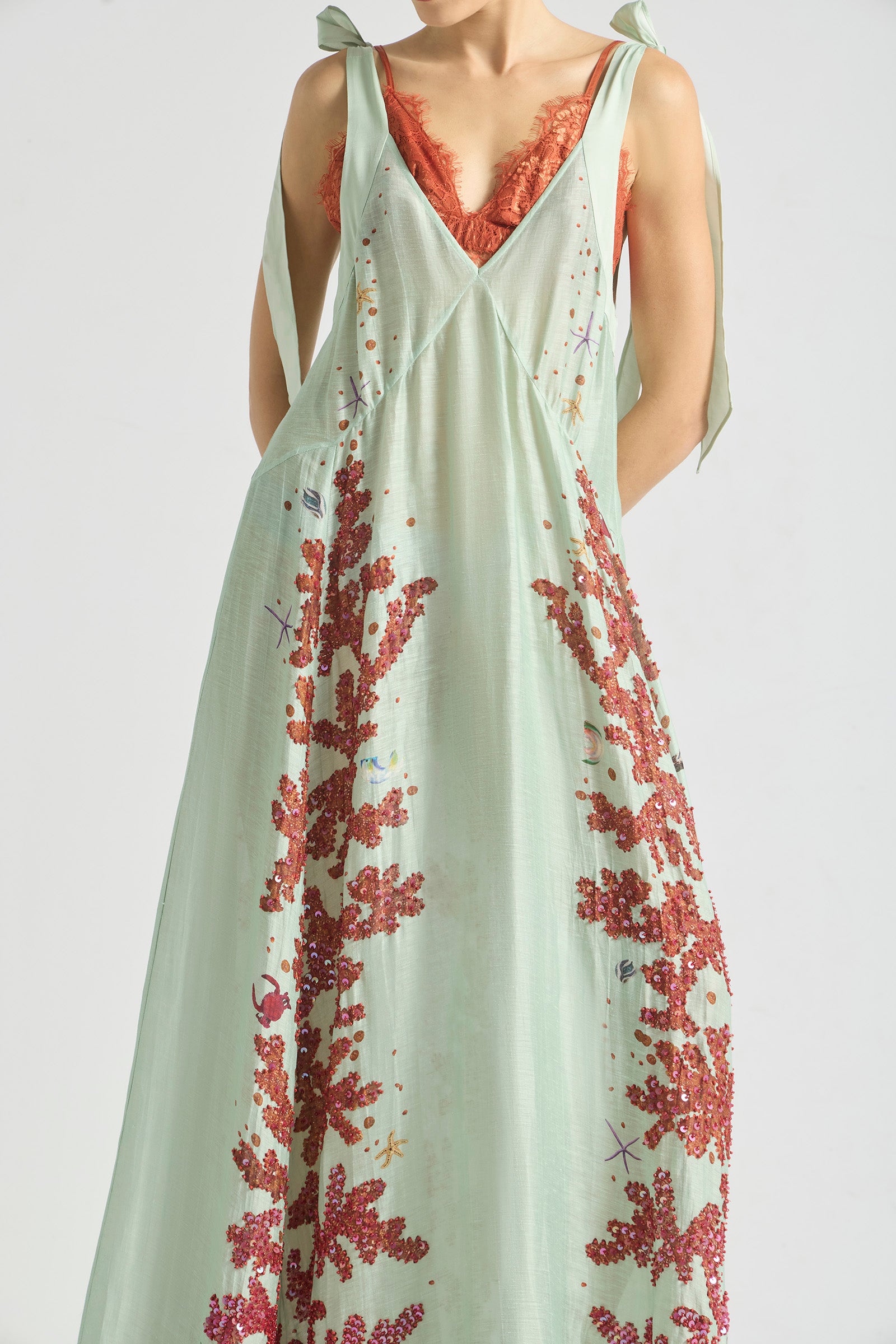 OCEANS APART DEEP-V GOWN