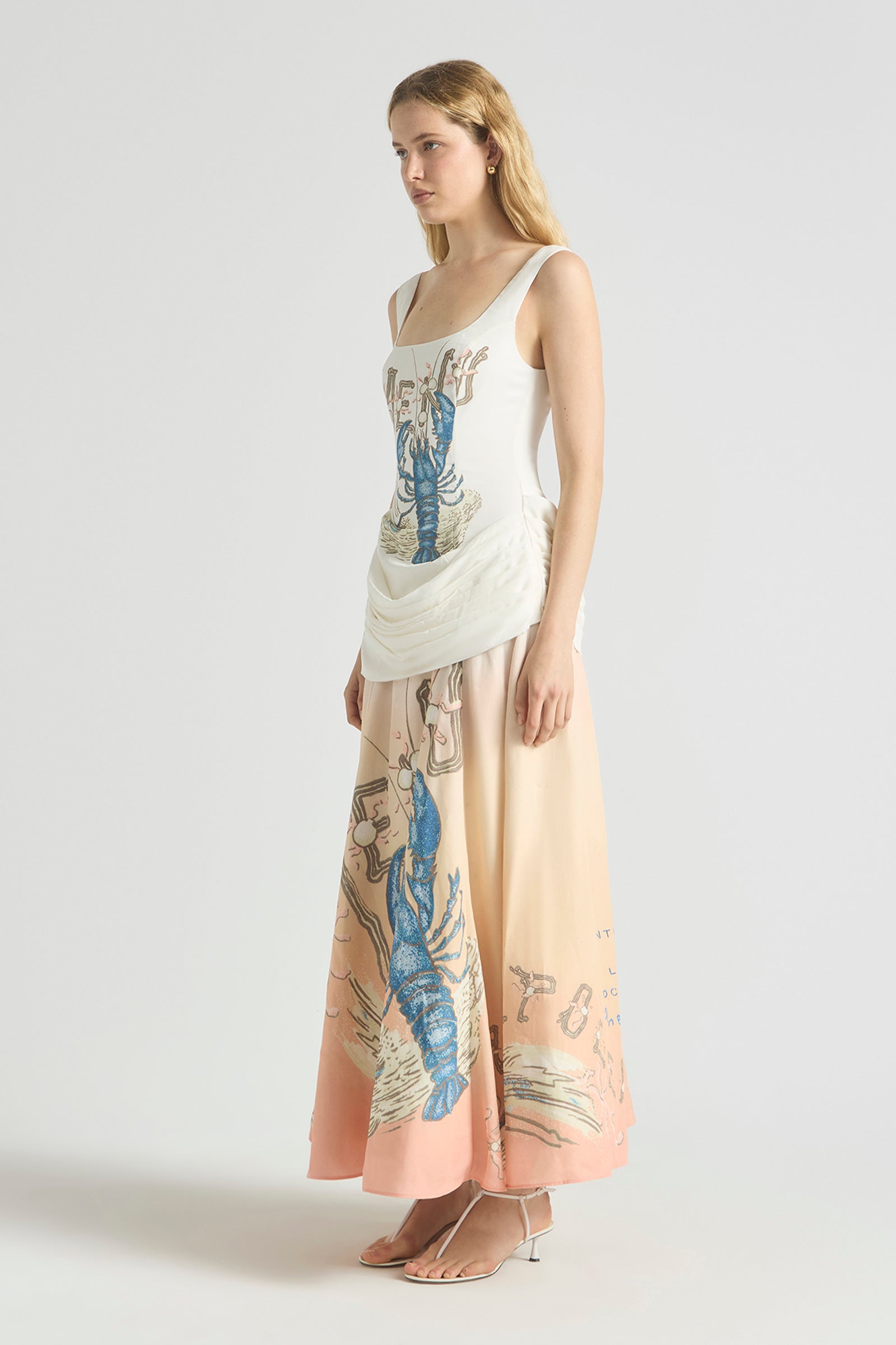 BEACH CLUB DRAPED BODICE GOWN