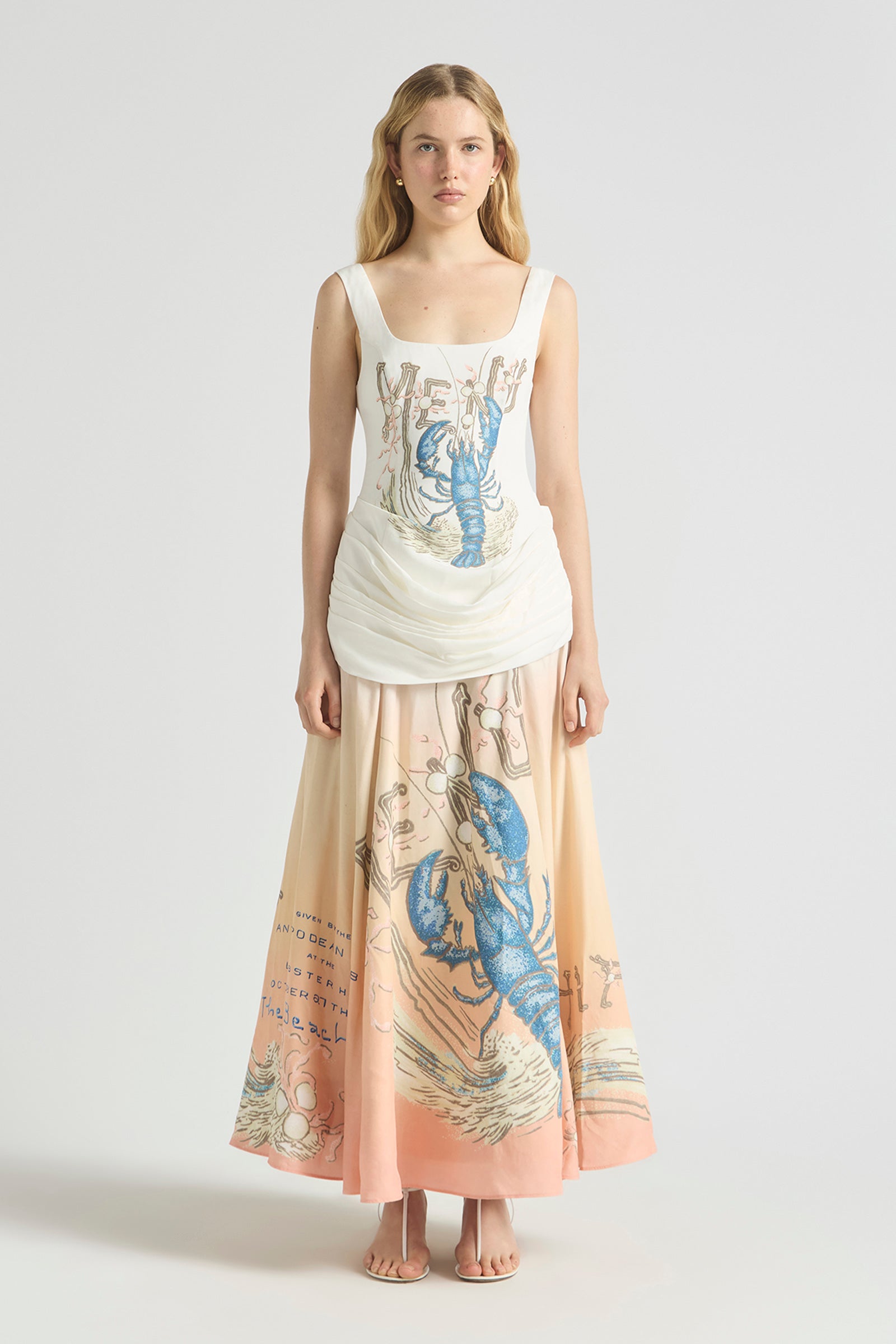 BEACH CLUB DRAPED BODICE GOWN