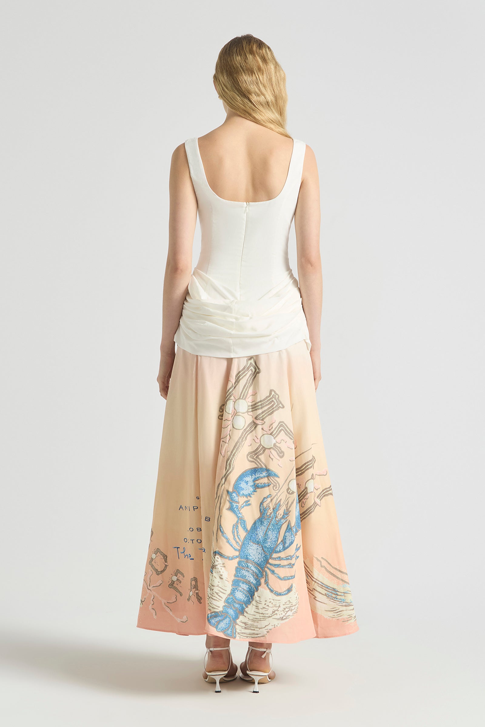 BEACH CLUB DRAPED BODICE GOWN